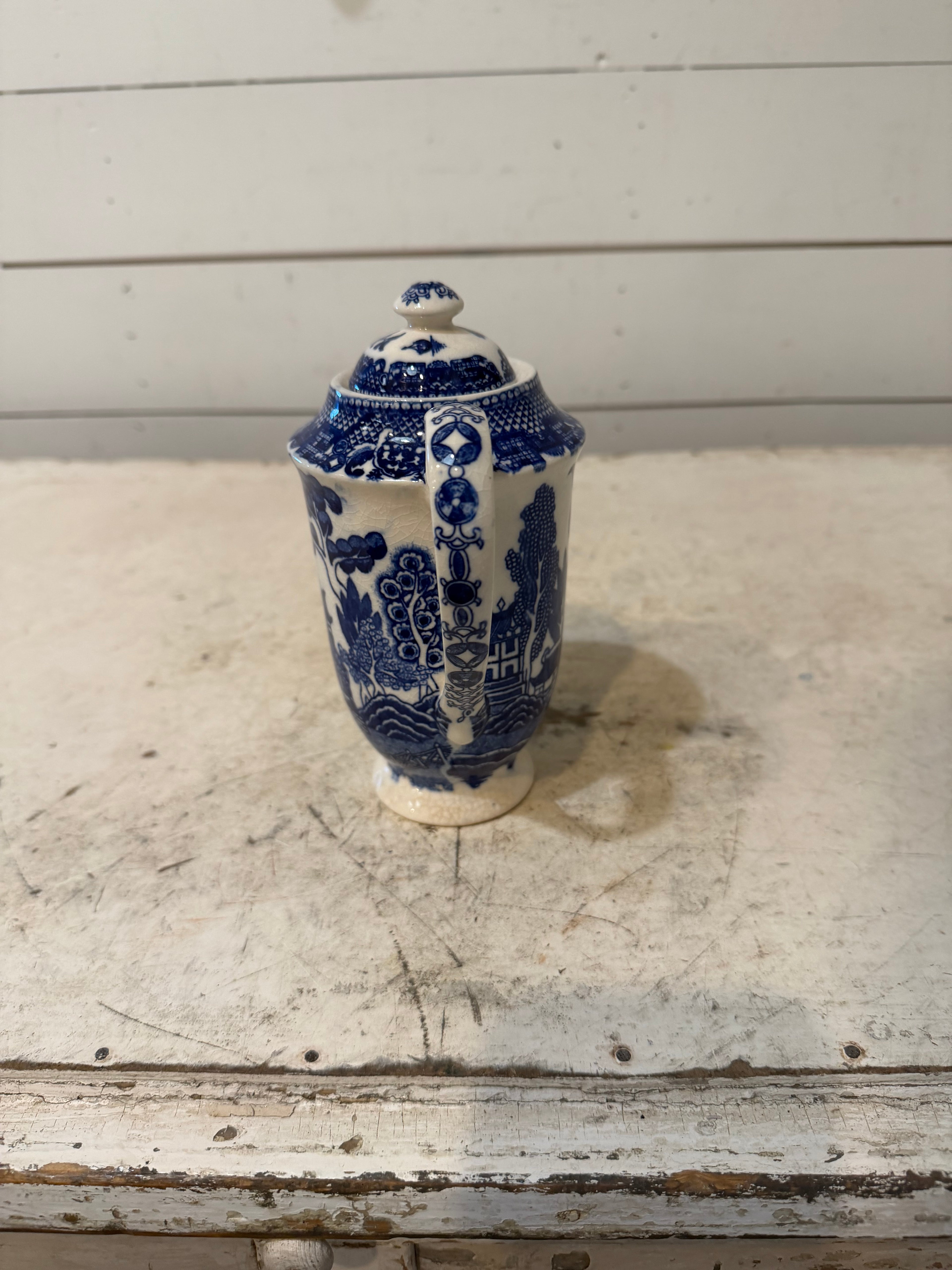 Occupied Japan Blue Willow China Tea Pot