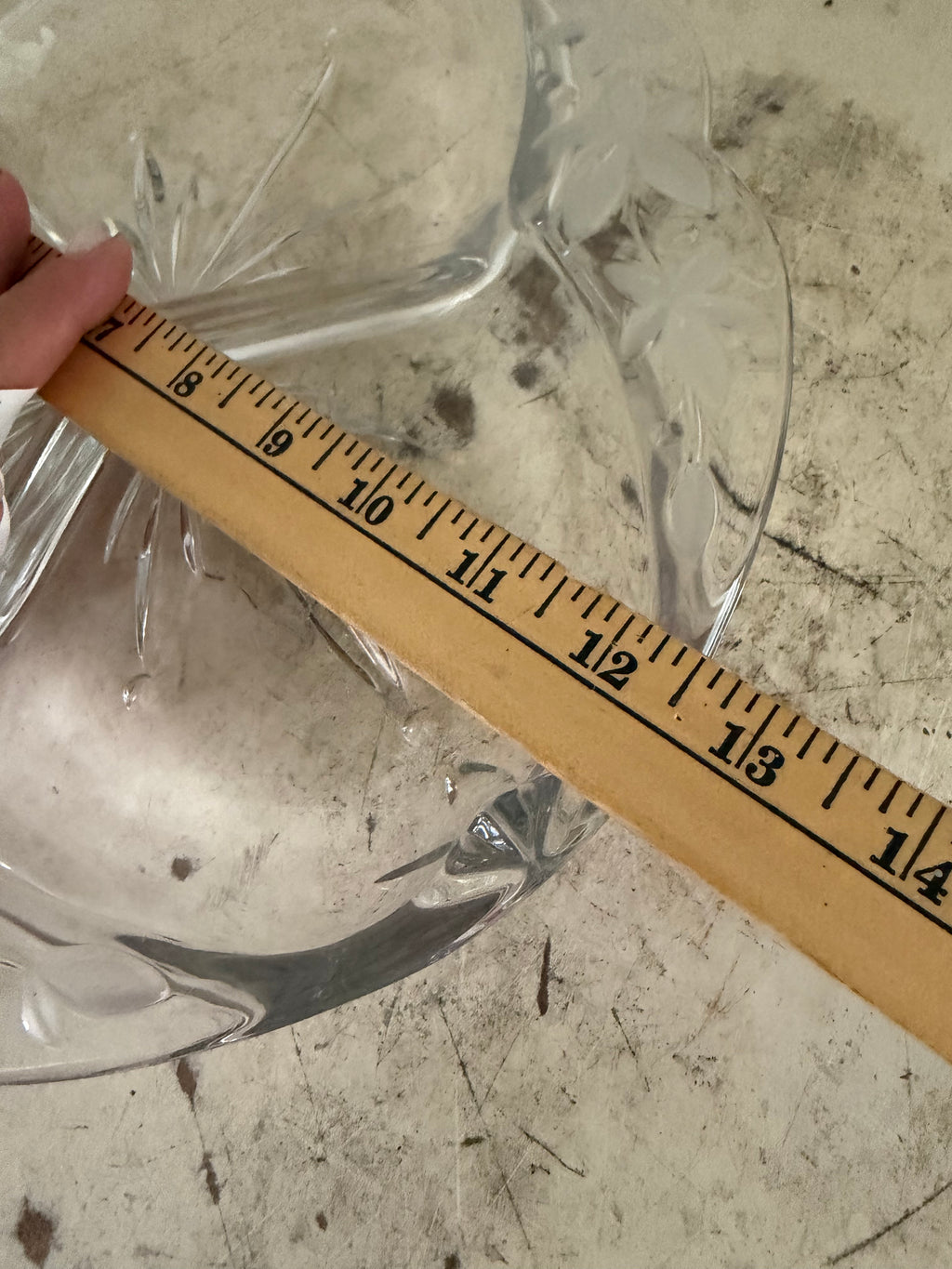 Vintage divided crystal dish