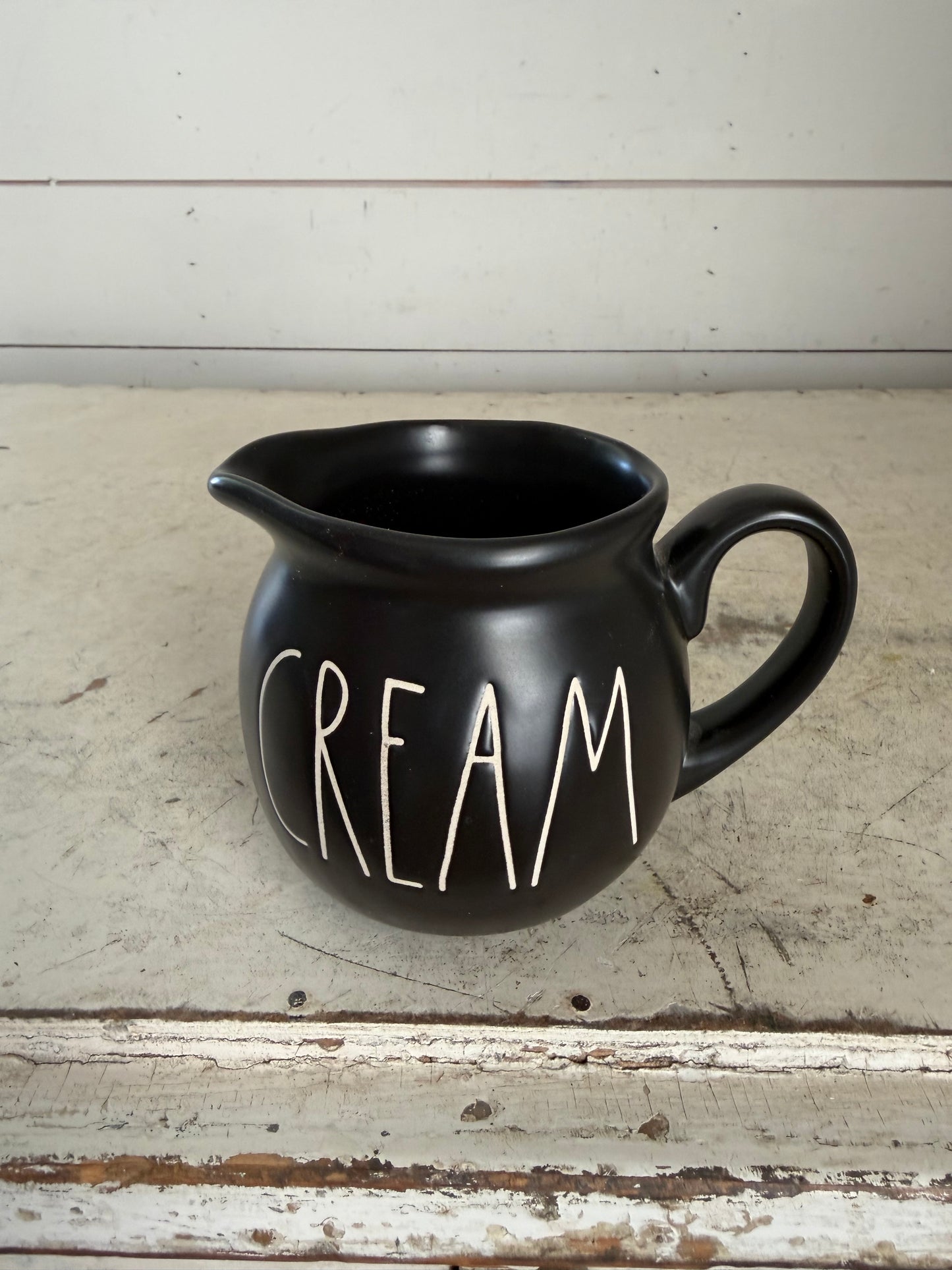 Rae Dunn “Cream” Creamer in Black