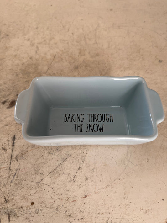 Rae Dunn by Magenta "baking through the snow" mini loaf pan