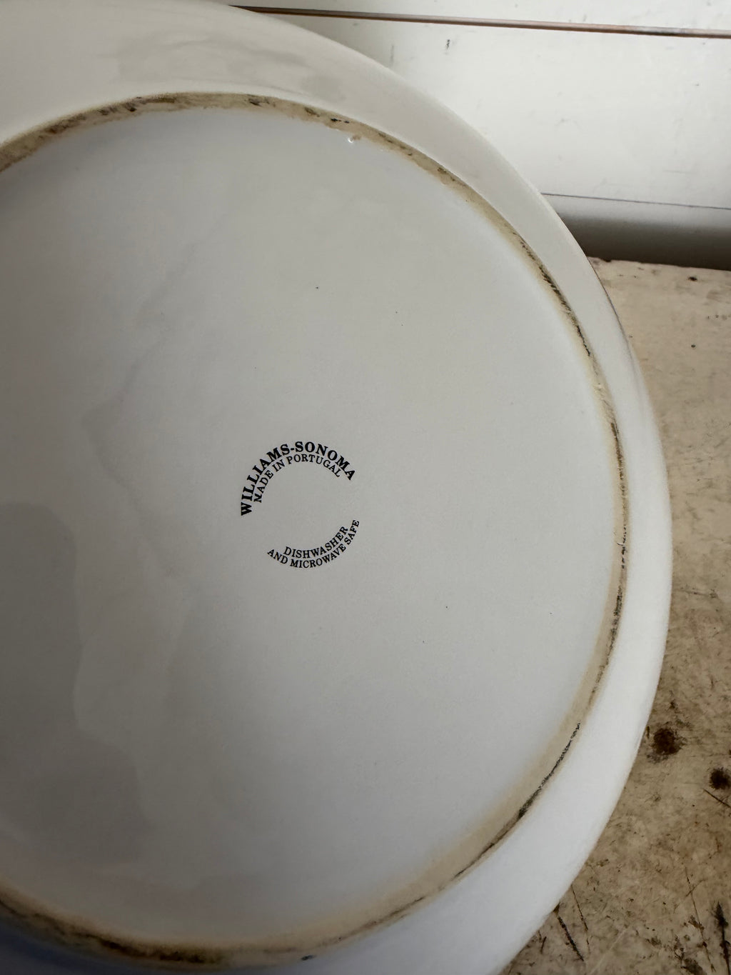 Williams Sonoma Large 12.5" Ceramic Pasta Serving Bowl Culinary Herb Pattern