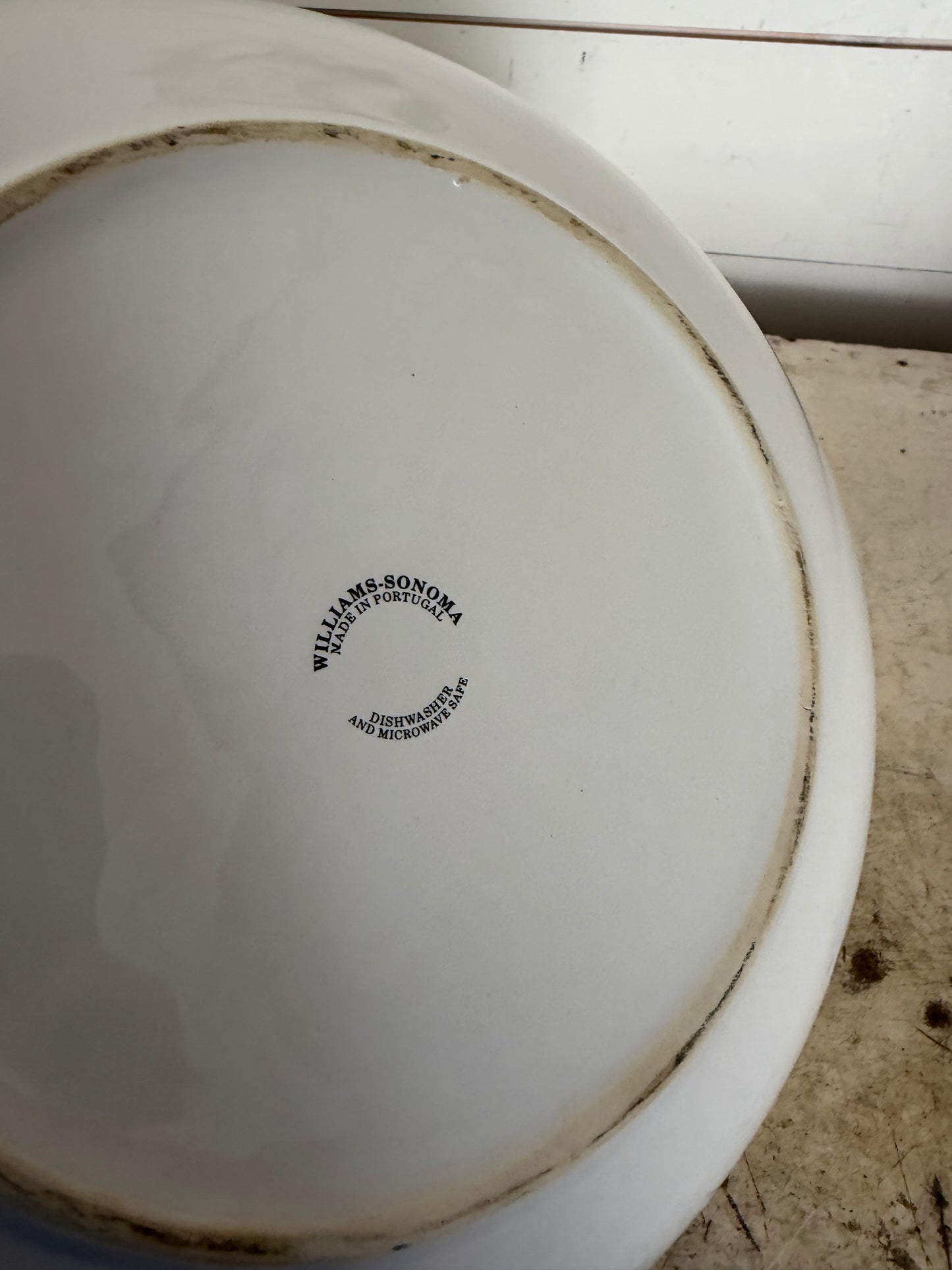 Williams Sonoma Large 12.5" Ceramic Pasta Serving Bowl Culinary Herb Pattern