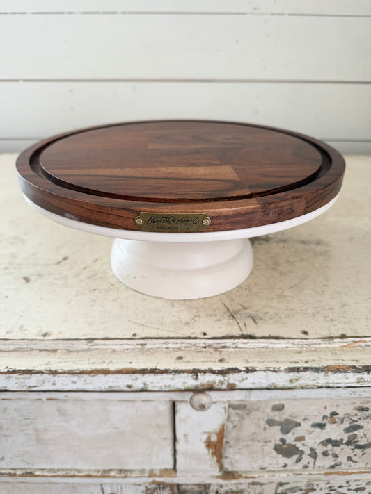 Hearth and Hand wood cake plate