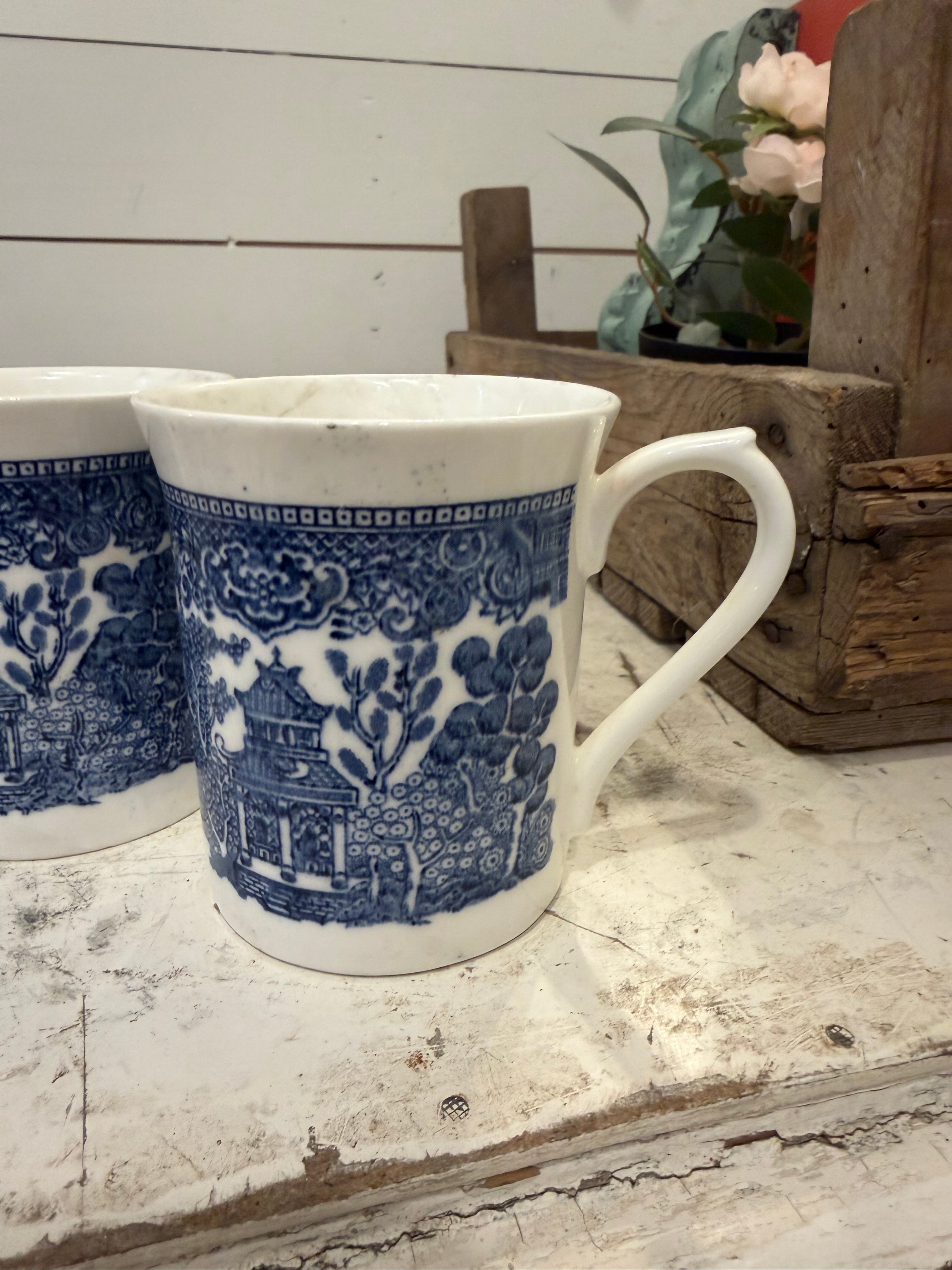 Churchill Queens Blue Willow Mug Fine Bone China - sold individually