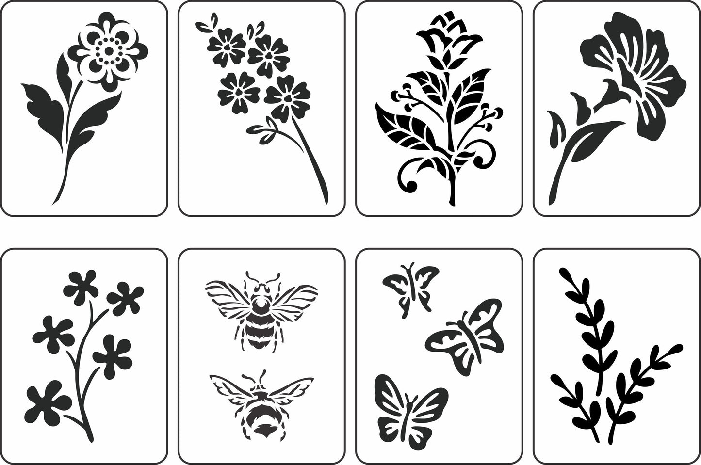 Flowers, Bees & Butterflies mini pack | JRV Stencils