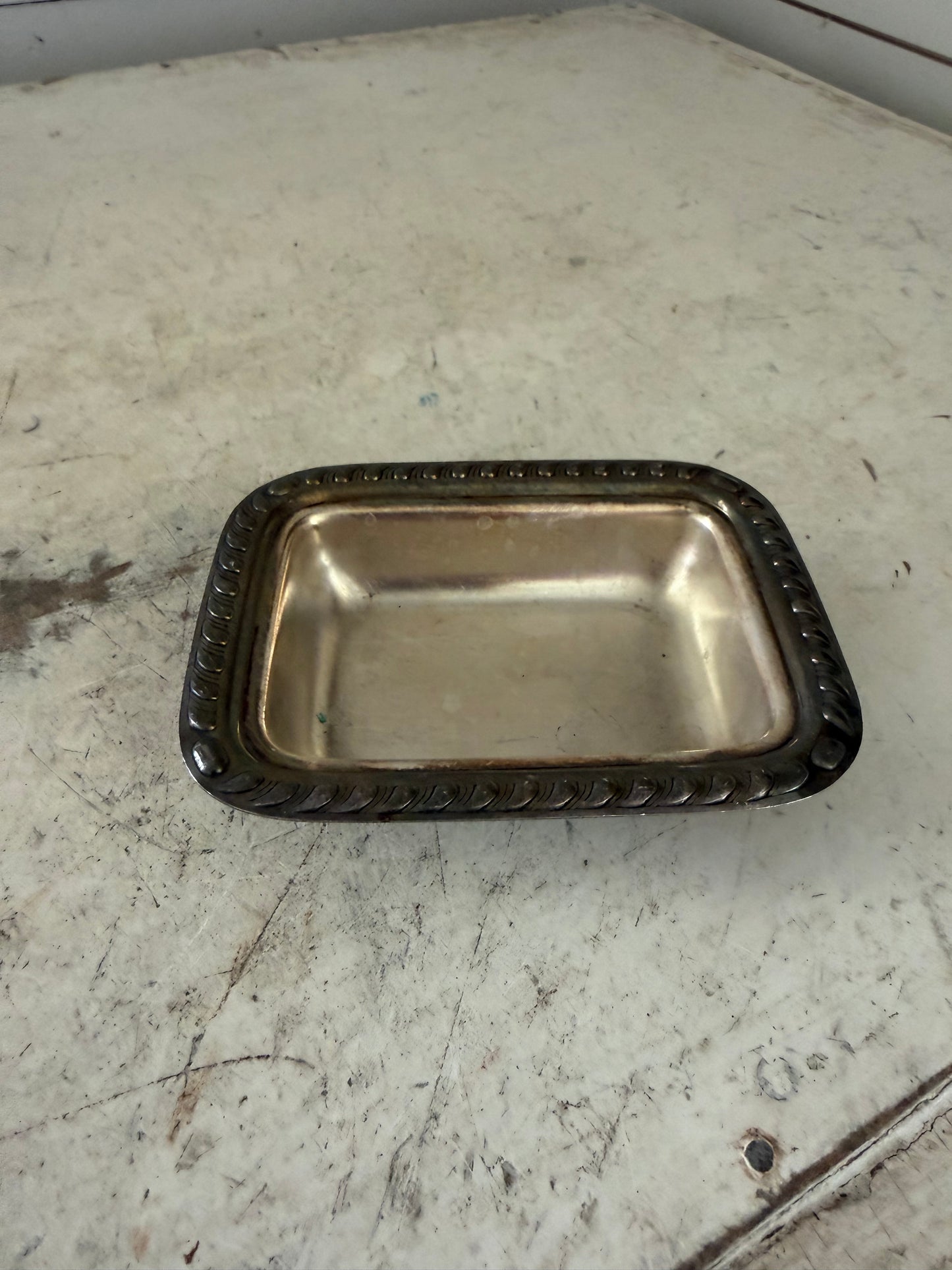 Silver plate soap dish