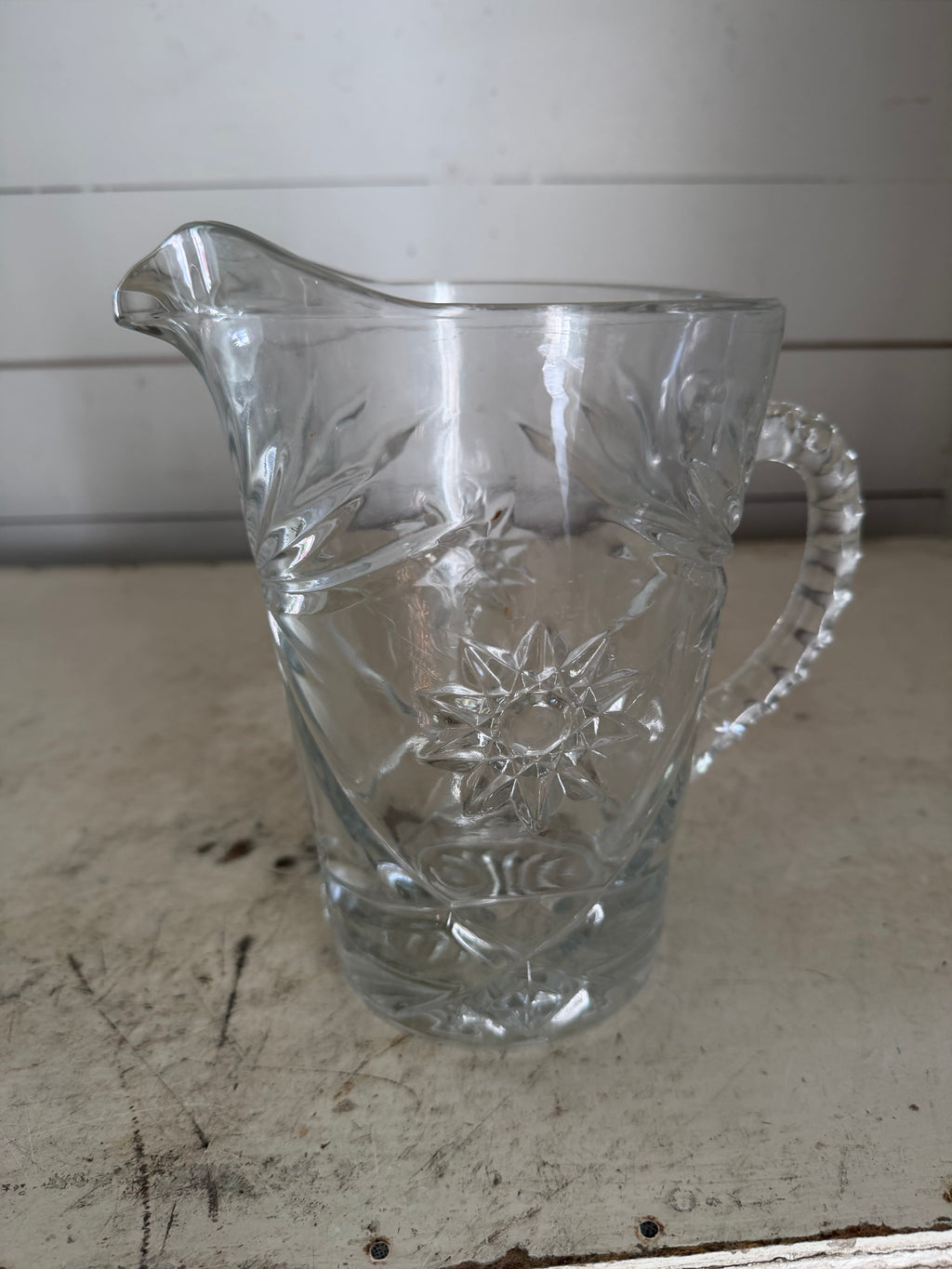 Vintage Anchor Hocking Star of David Pitcher
