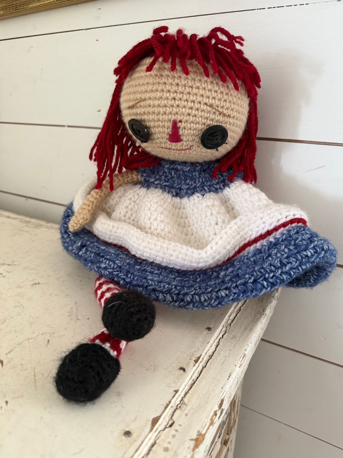 Crocheted Raggedy Ann Doll