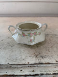 Taylor Smith Taylor pink roses sugar dish no lid made in USA