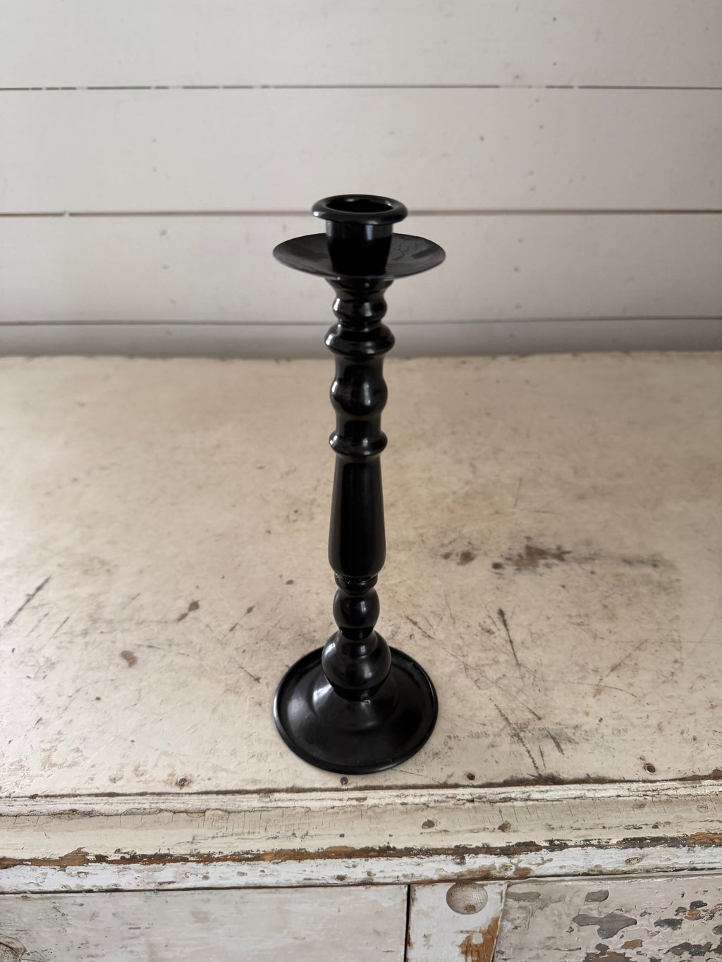 Black Metal Taper Candlestick