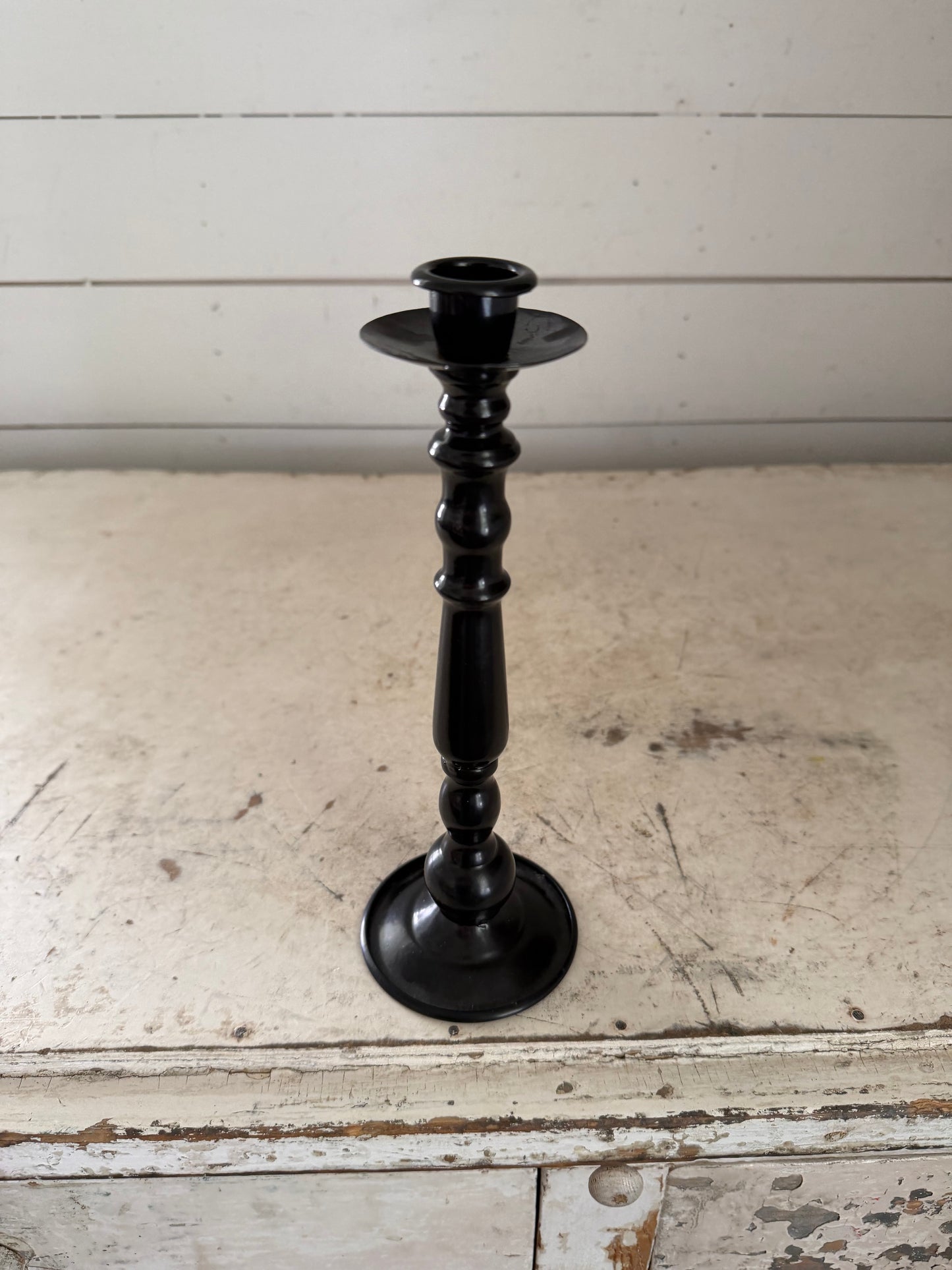 Black Metal Taper Candlestick
