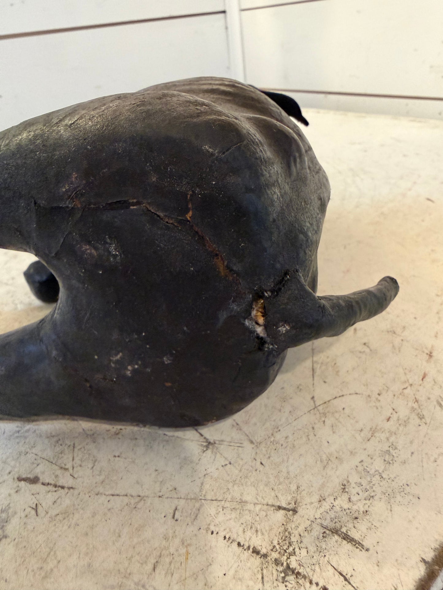 Vintage leather, covered elephant