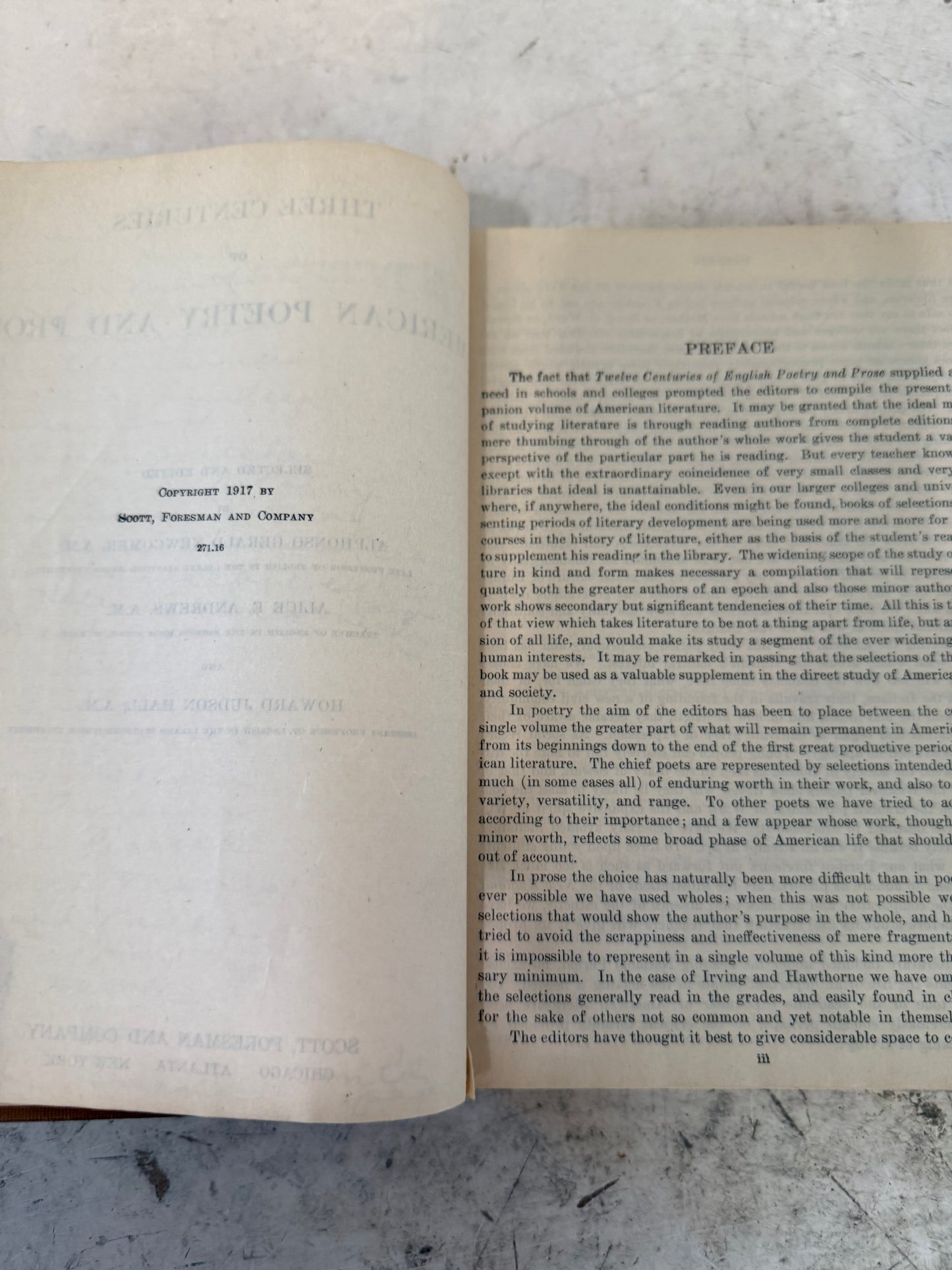 Three centuries of American poetry and prose