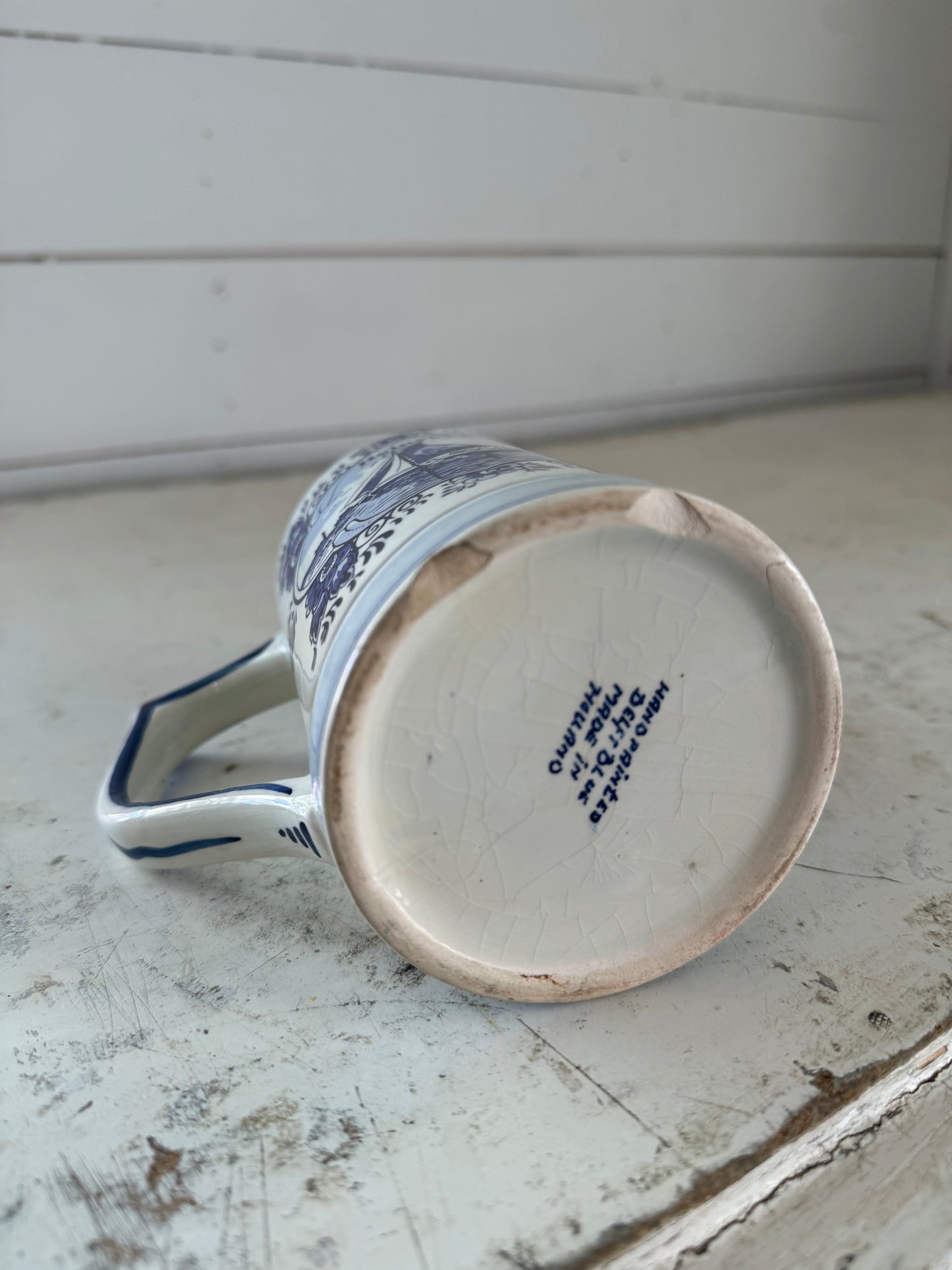 Heineken Handpainted Porcelain Mug Made In Holland Delft Blue