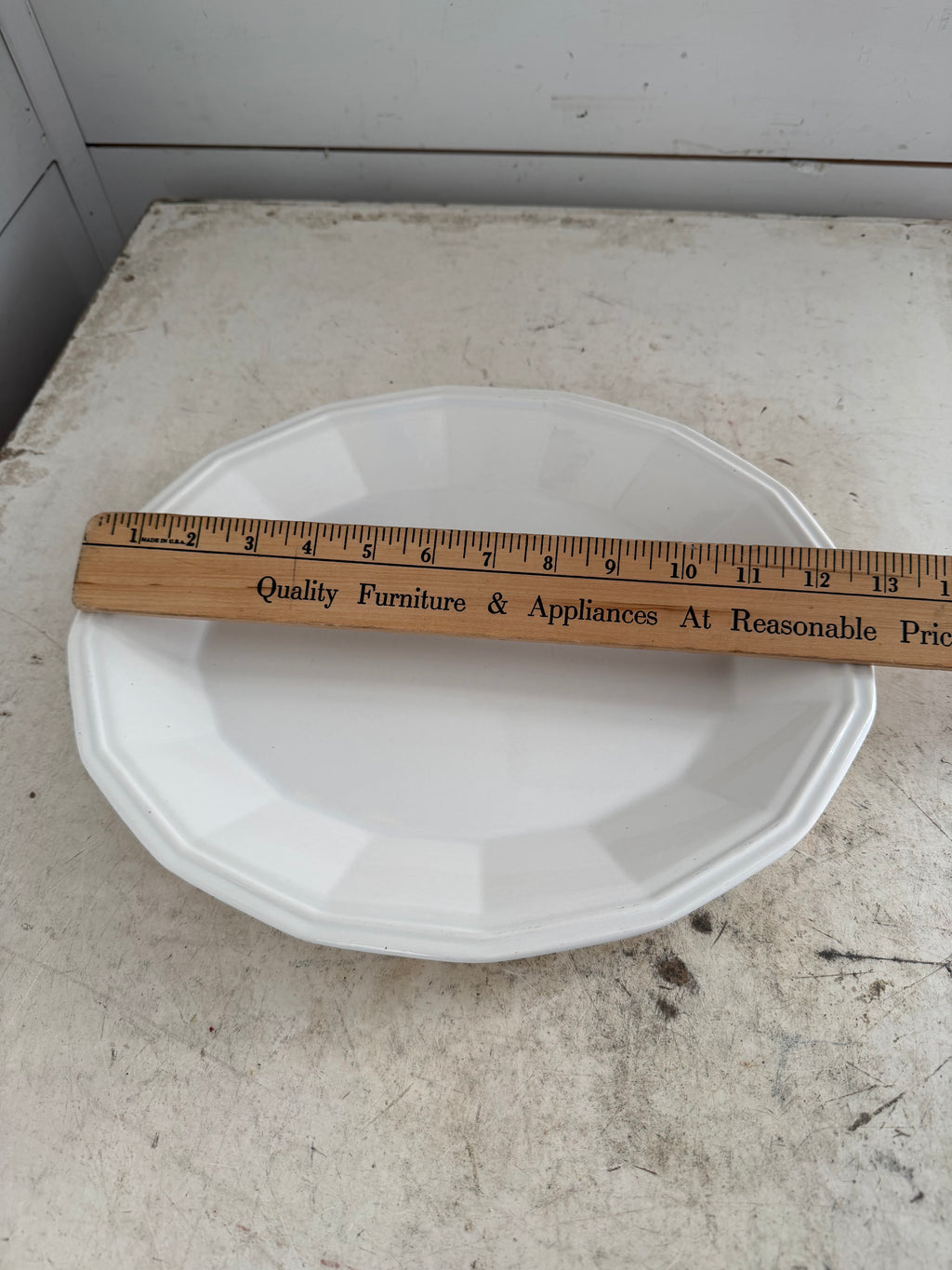 White Scalloped Edge Platter