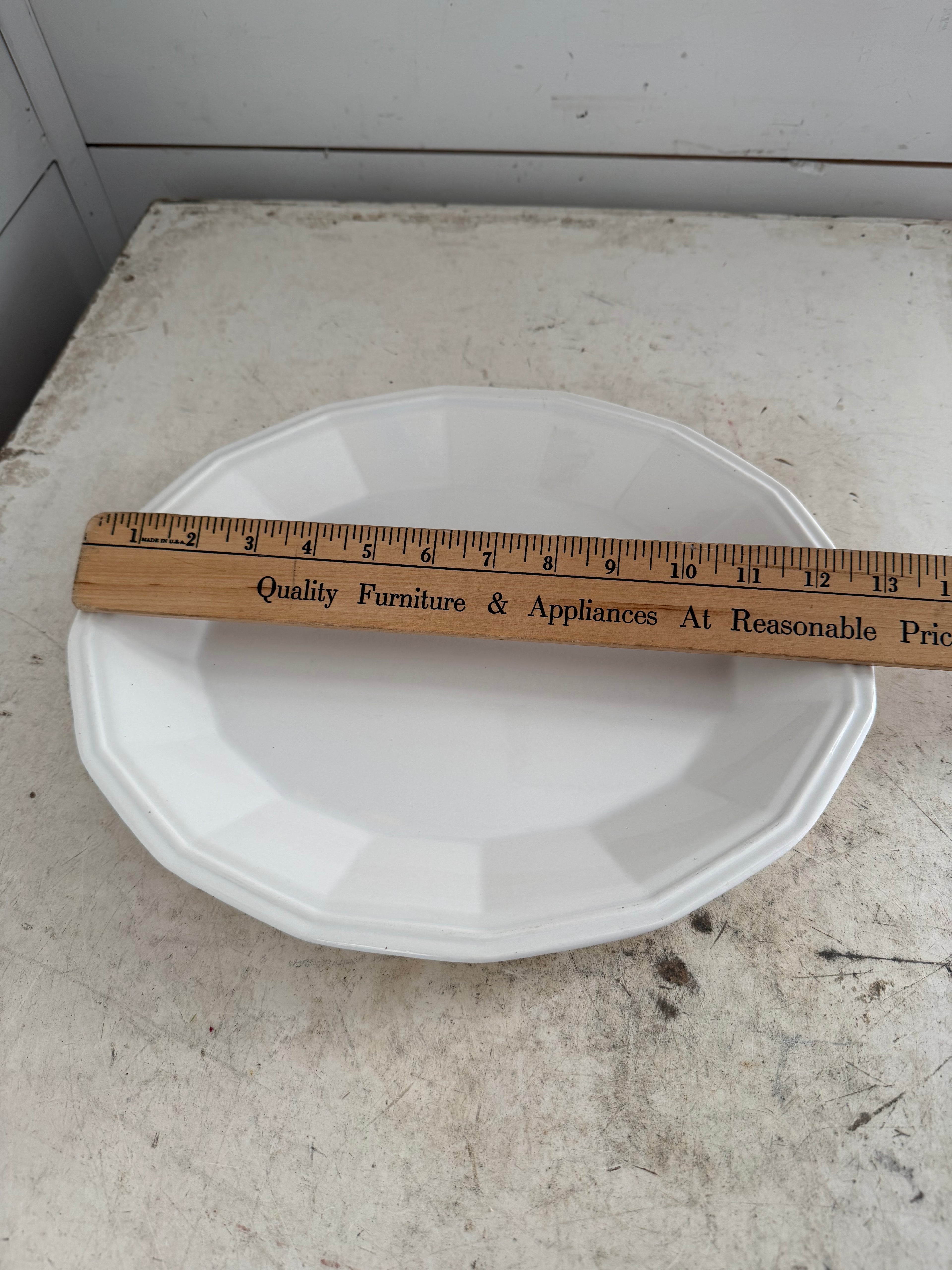 White Scalloped Edge Platter