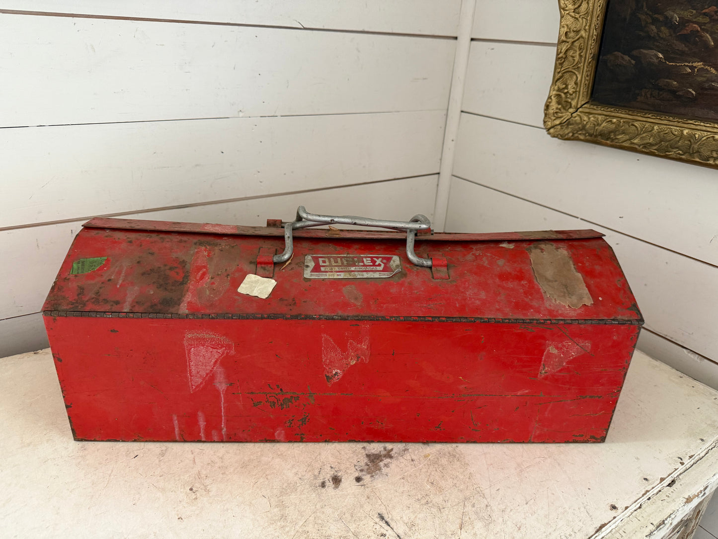Vintage Red toolbox will get scrubbed