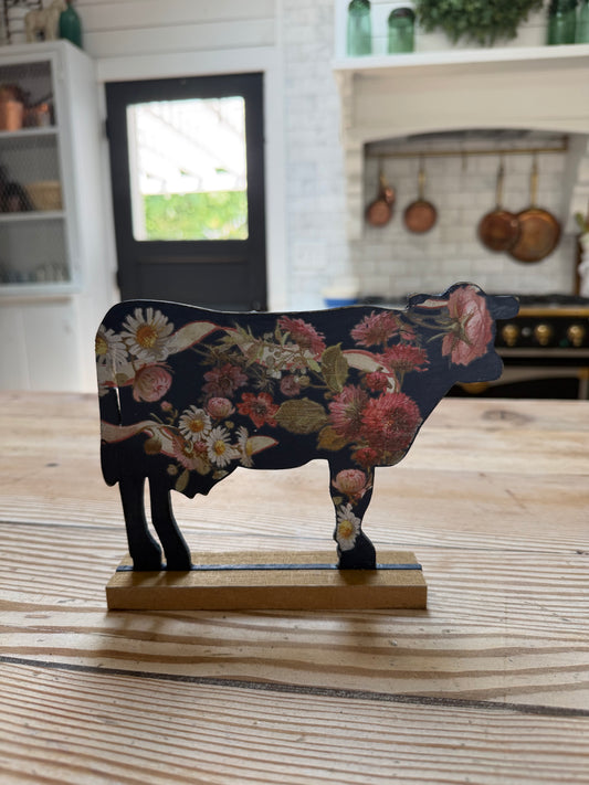 Hand Painted Floral Farm Animals sold individually