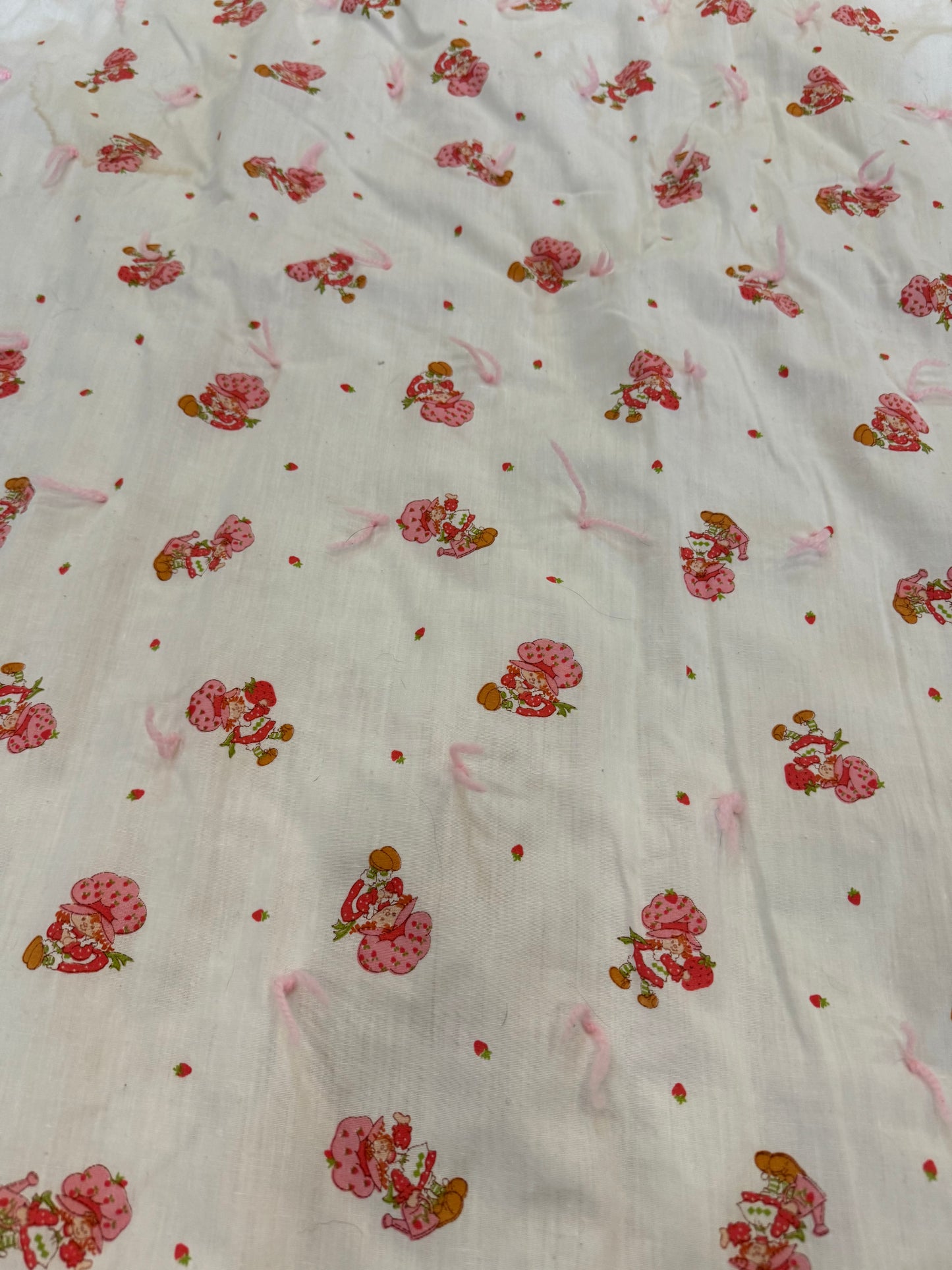 Vintage Strawberry Shortcake Crib Quilt