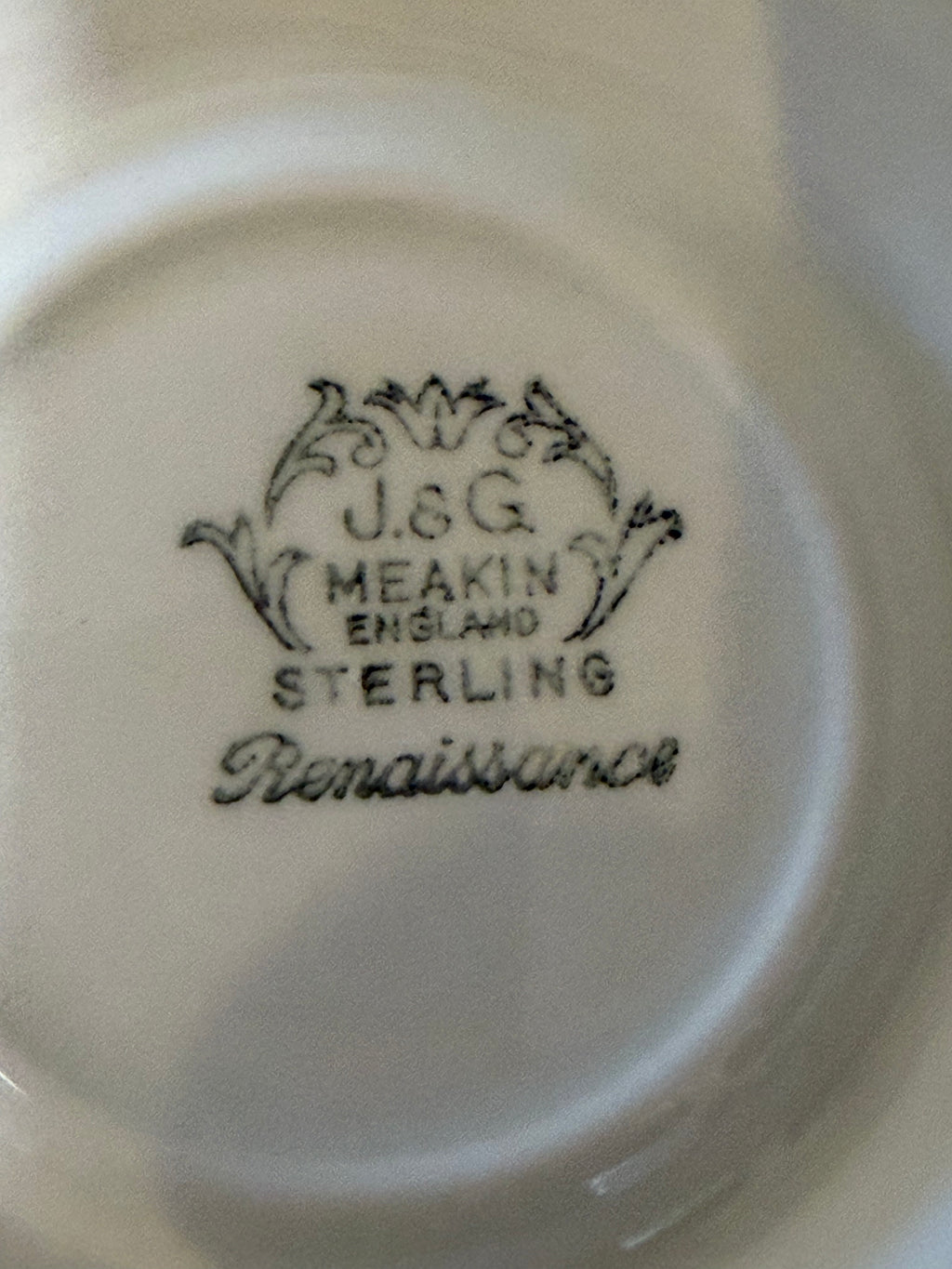 Vintage Ironstone Dishes "Renaissance Green" pattern by J & G Meakin SOLD INDIVIDUALLY