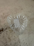 Vintage heart shaped glass trinket dish
