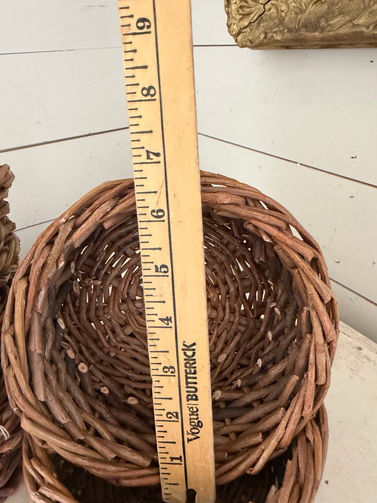 Small round basket stackable sold individually