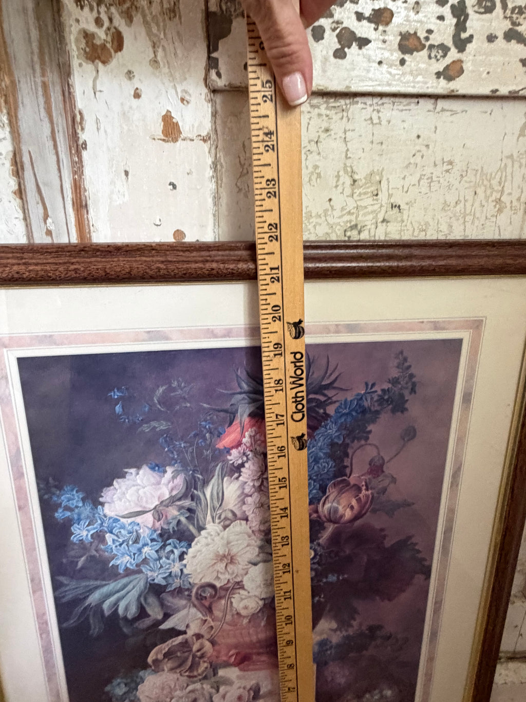 Vintage Framed Floral Still-life Art Print Will get makeover