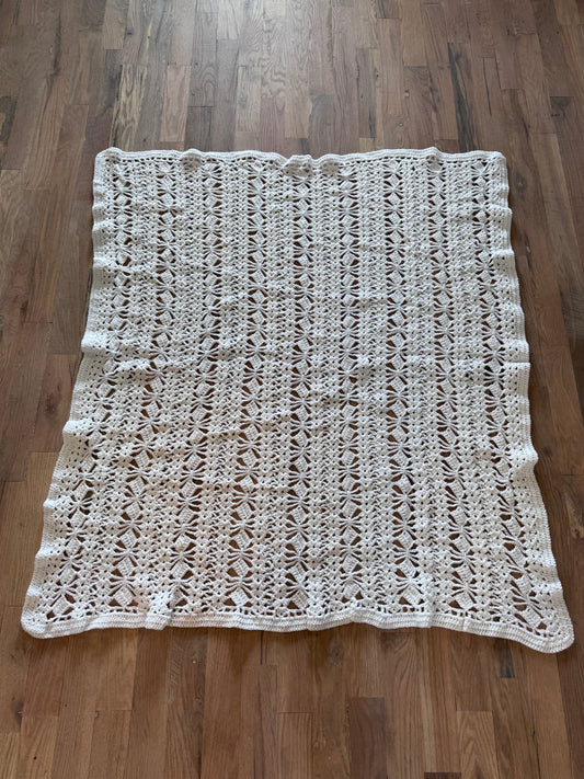 White Crochet Afghan
