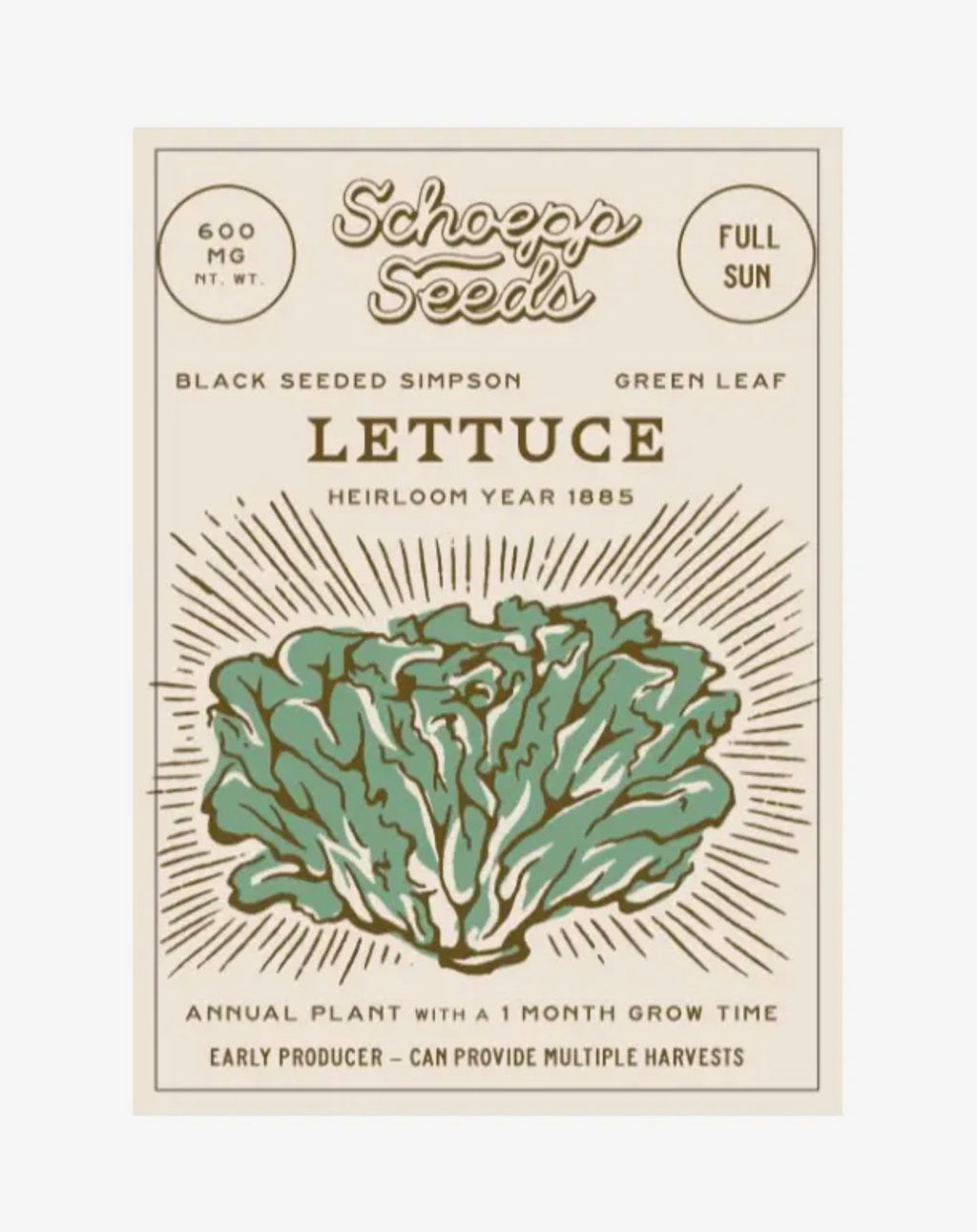 Schoepp Heirloom / Open Pollenated Seeds