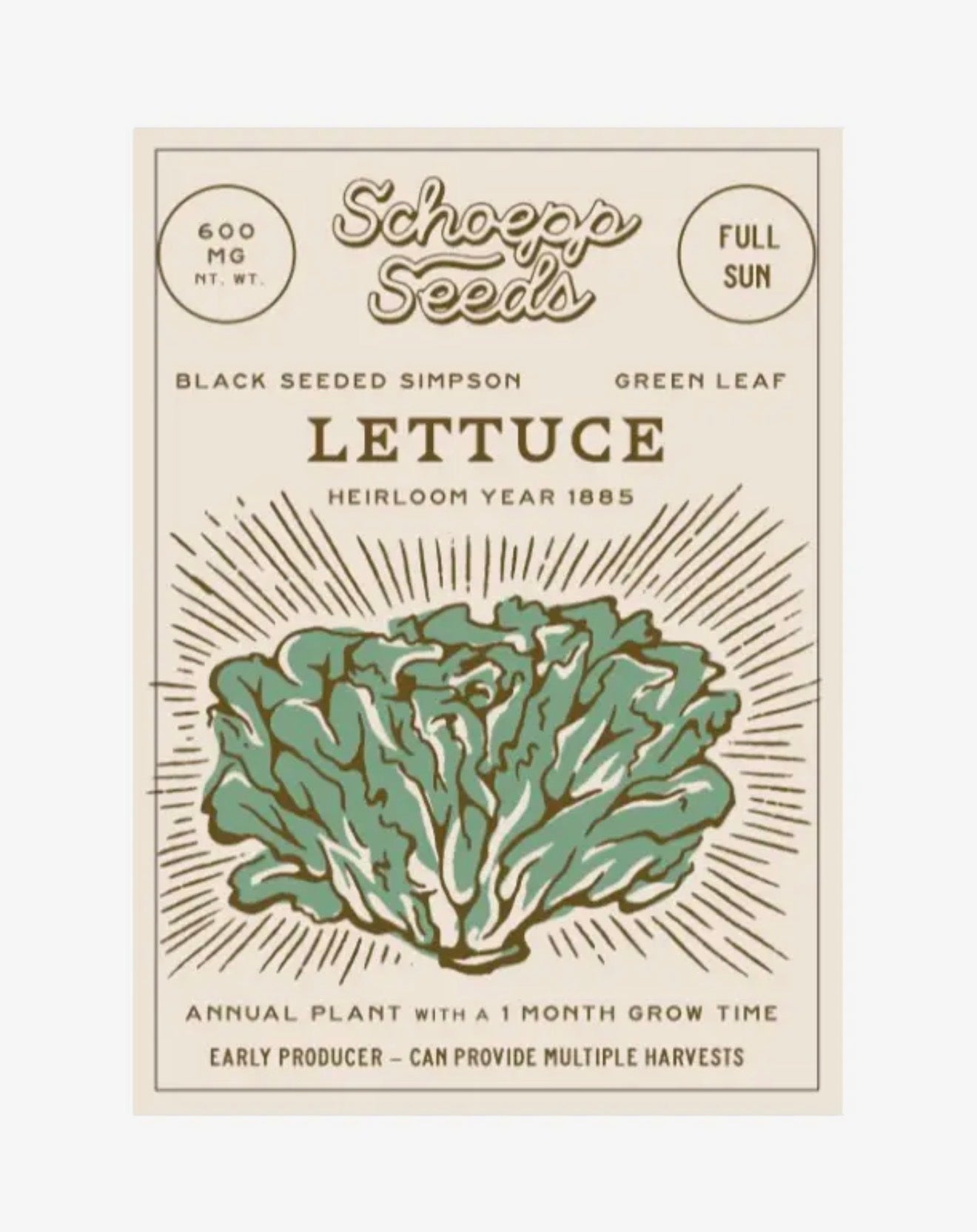 Schoepp Heirloom / Open Pollenated Seeds