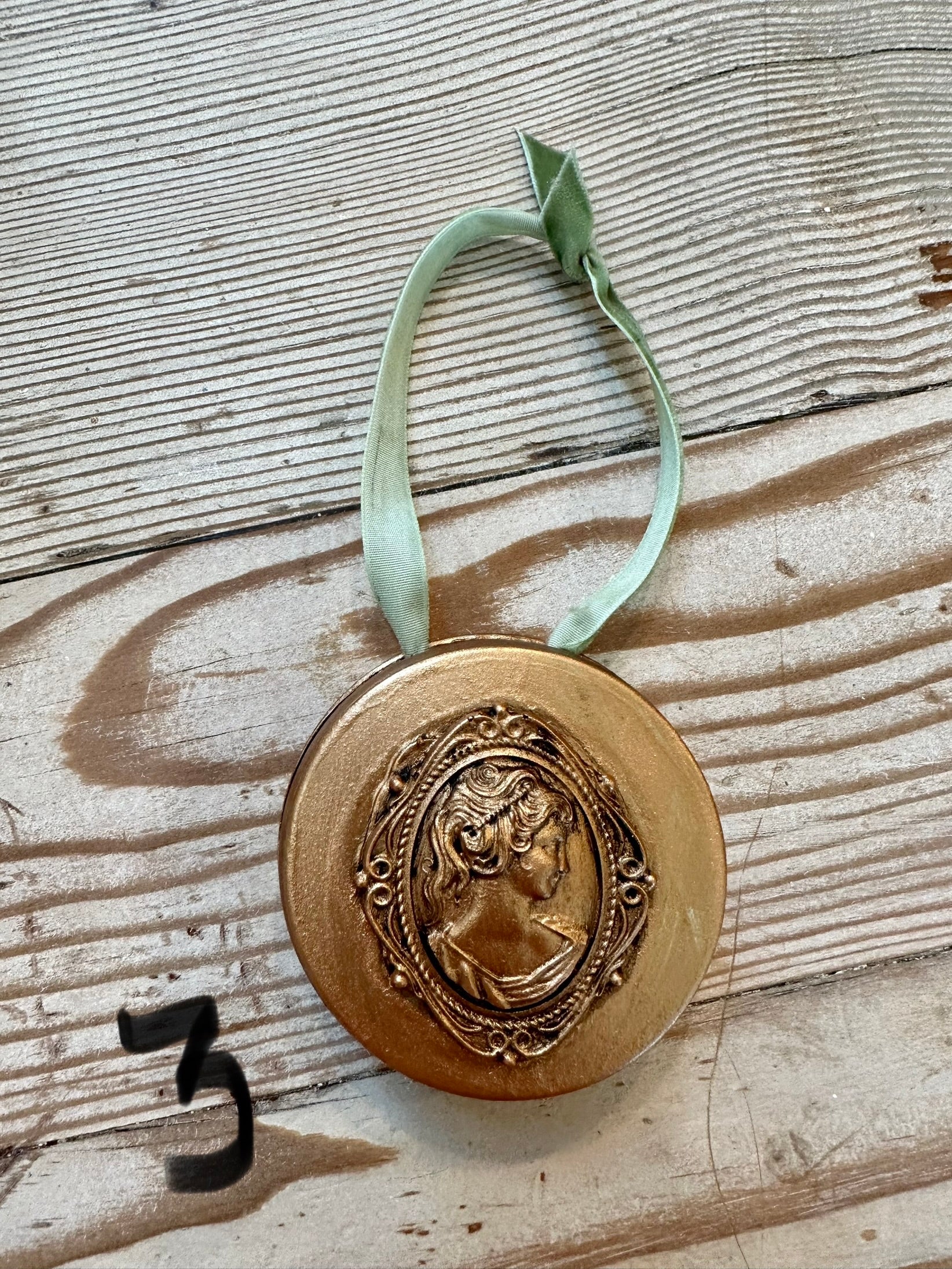 Handmade French Country Copper Round Ornament