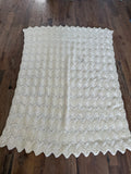 Handmade crochet Cream Afghan
