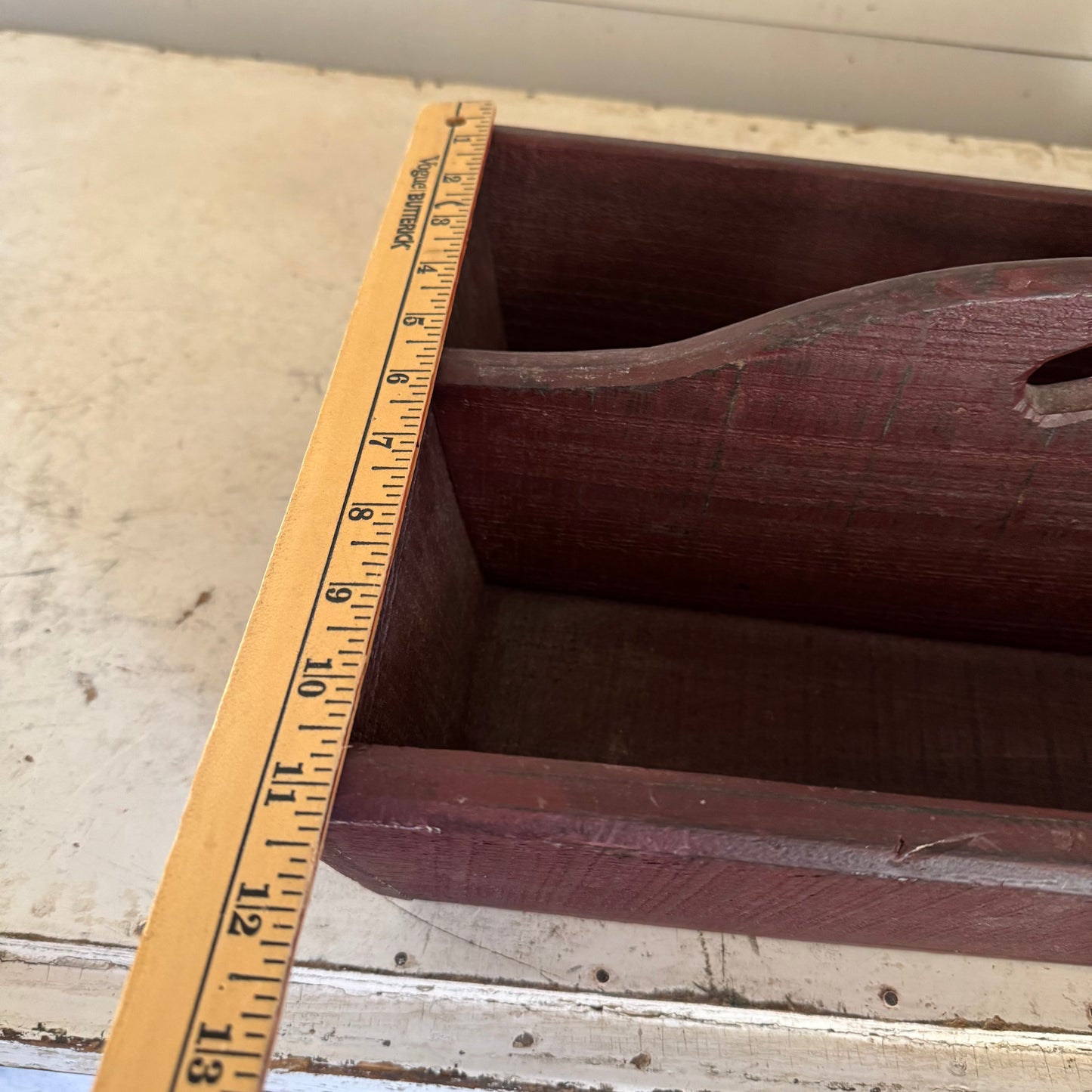 Vintage Wood Utensil Caddy