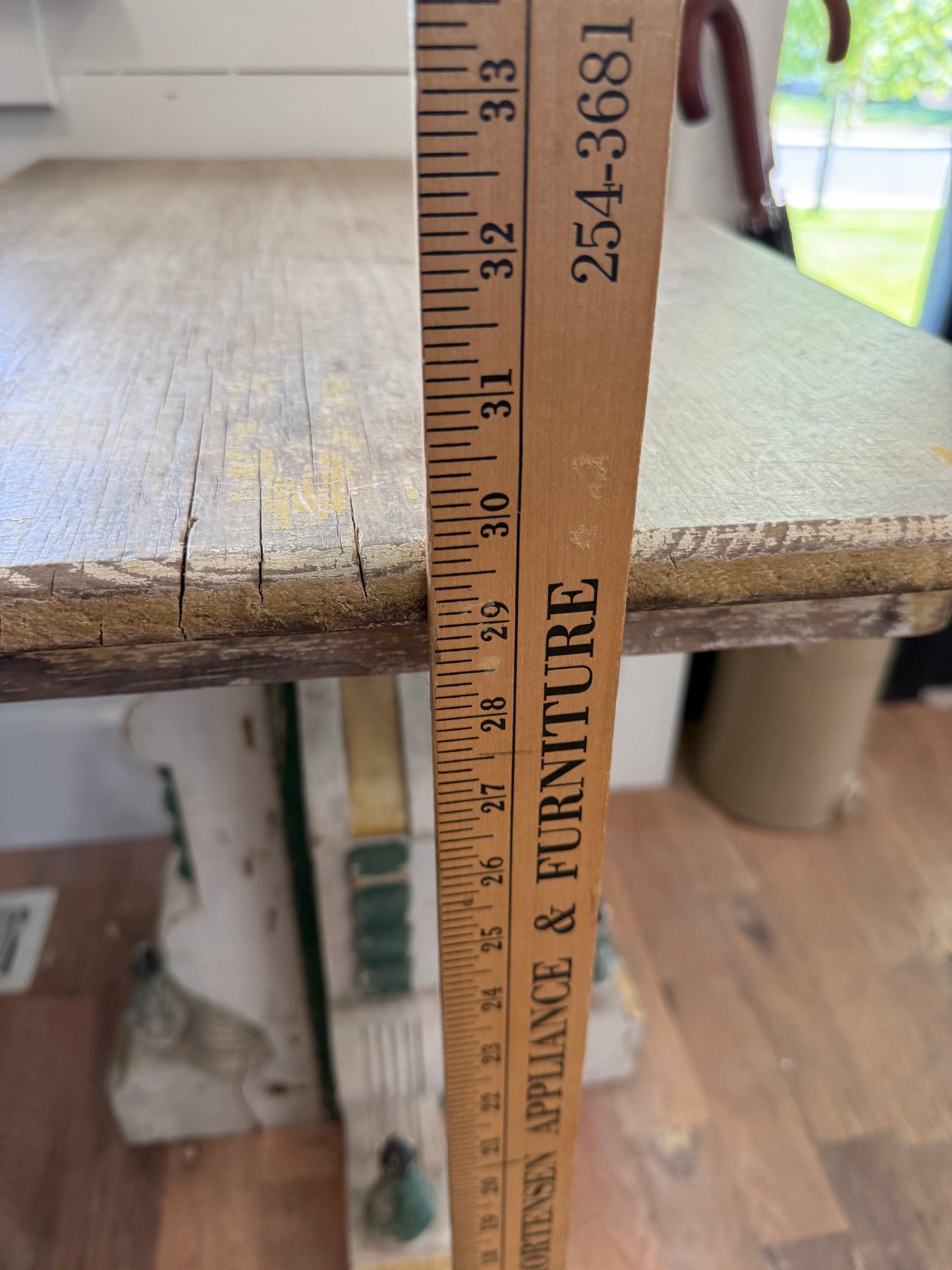 Junk Gypsy Custom Table with Four Giant Antique Corbels on base