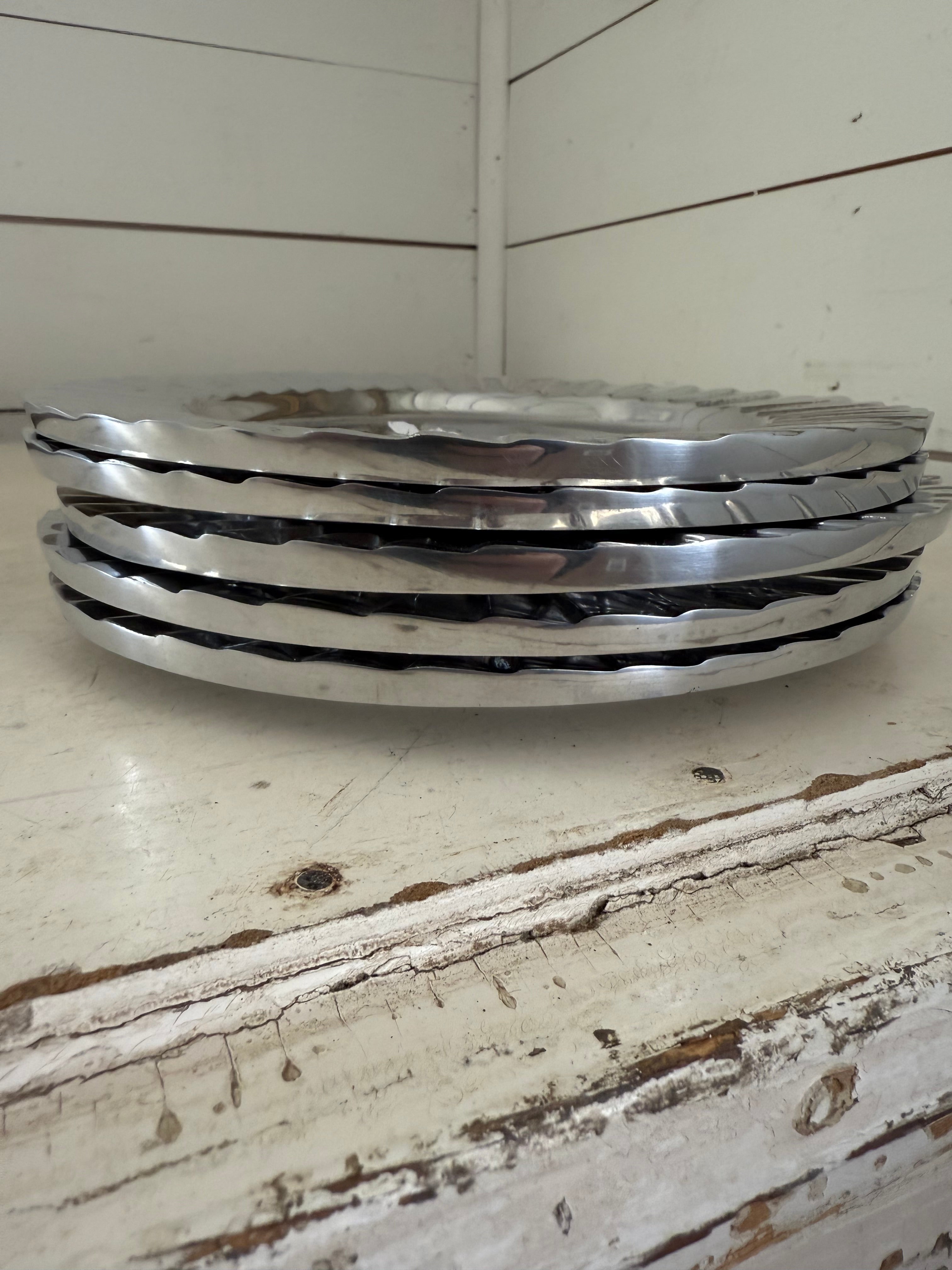 Ruffled Aluminum Plate - sold individually