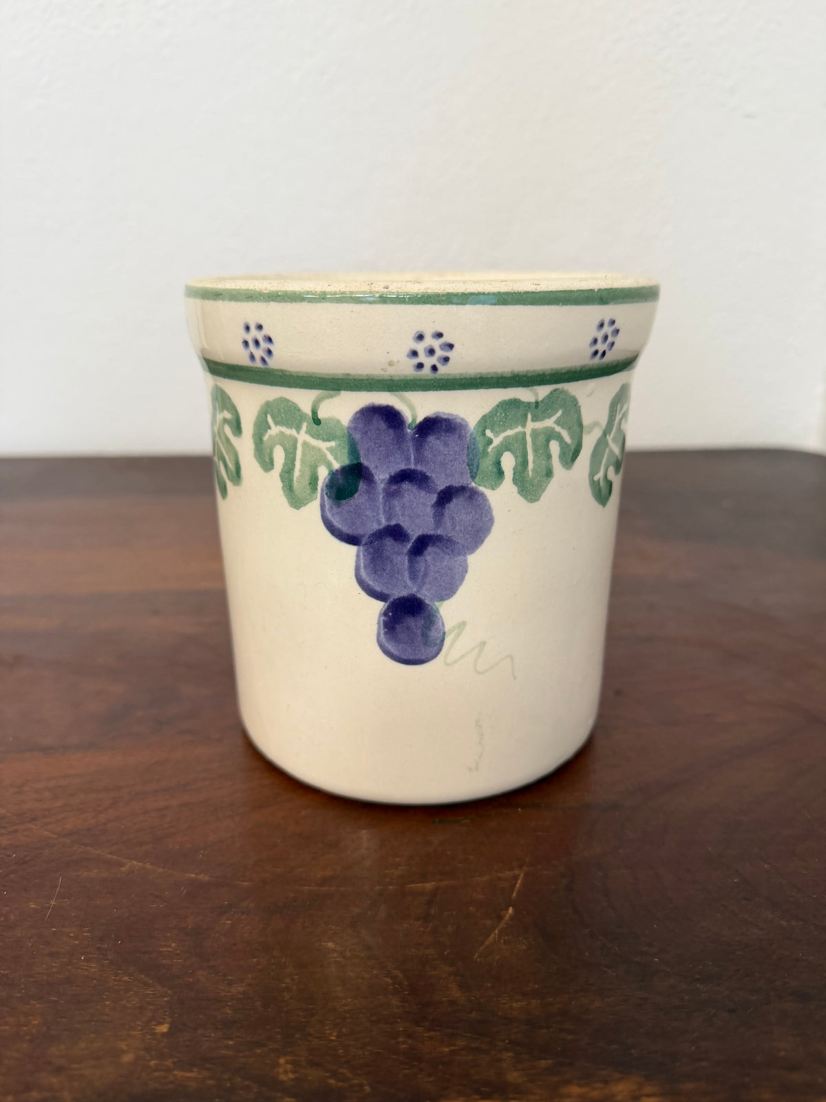 Vintage Tuscan Style Grape Crock