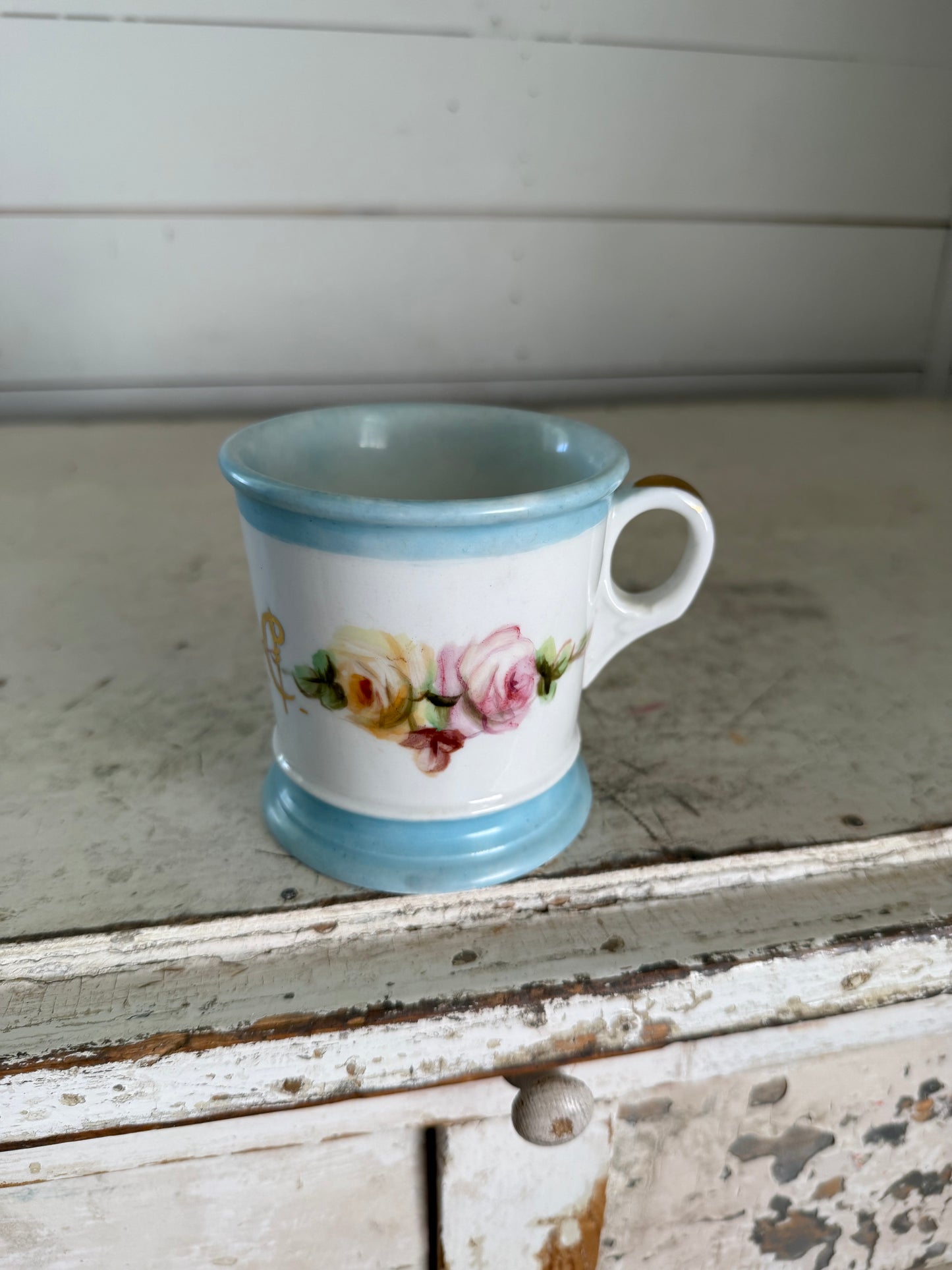 Vintage porcelain shaving mugs