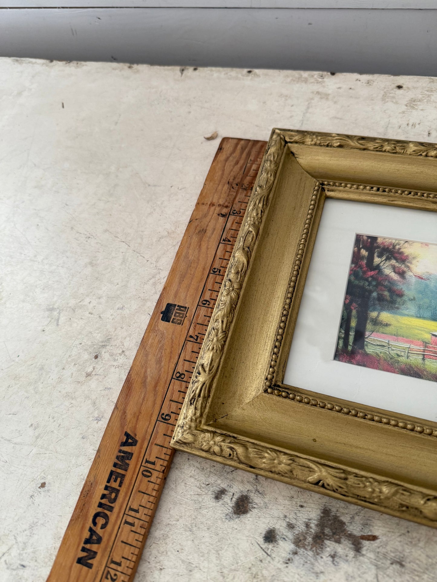 Gold Framed Barn Print