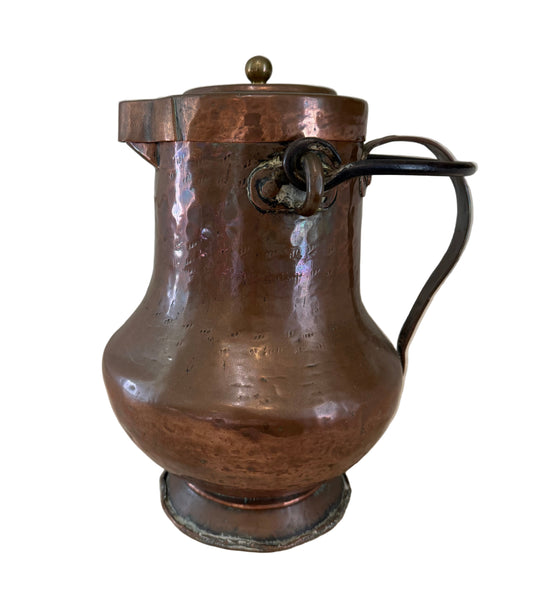 Large 19th Century Copper Coquemar Pitcher