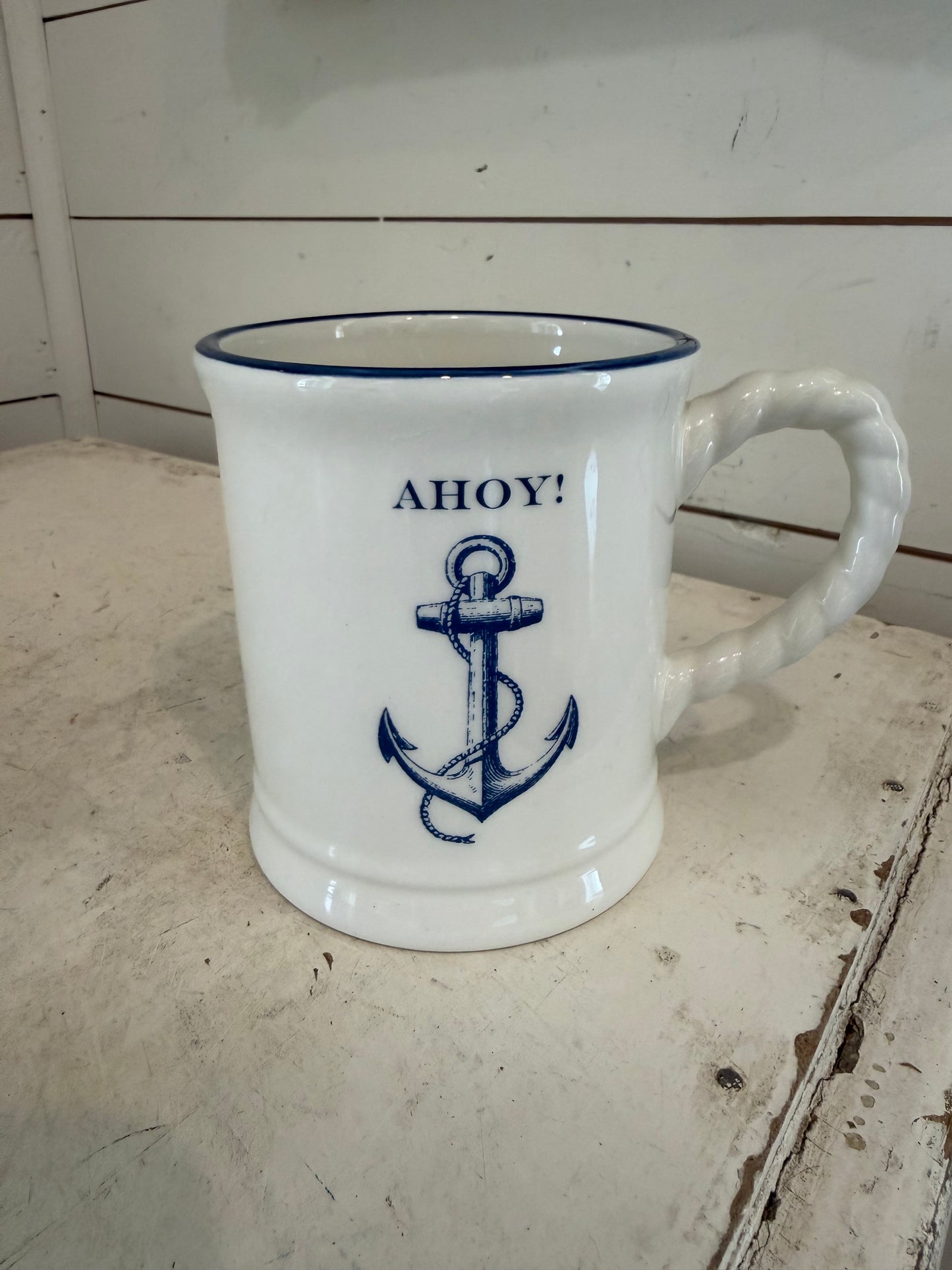 Mug Magenta Ahoy Anchor Compass