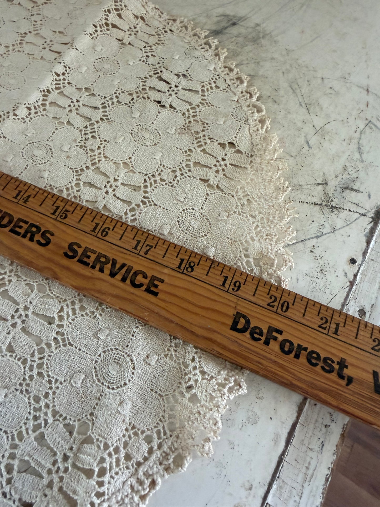 Vintage Oval Crochet Topper