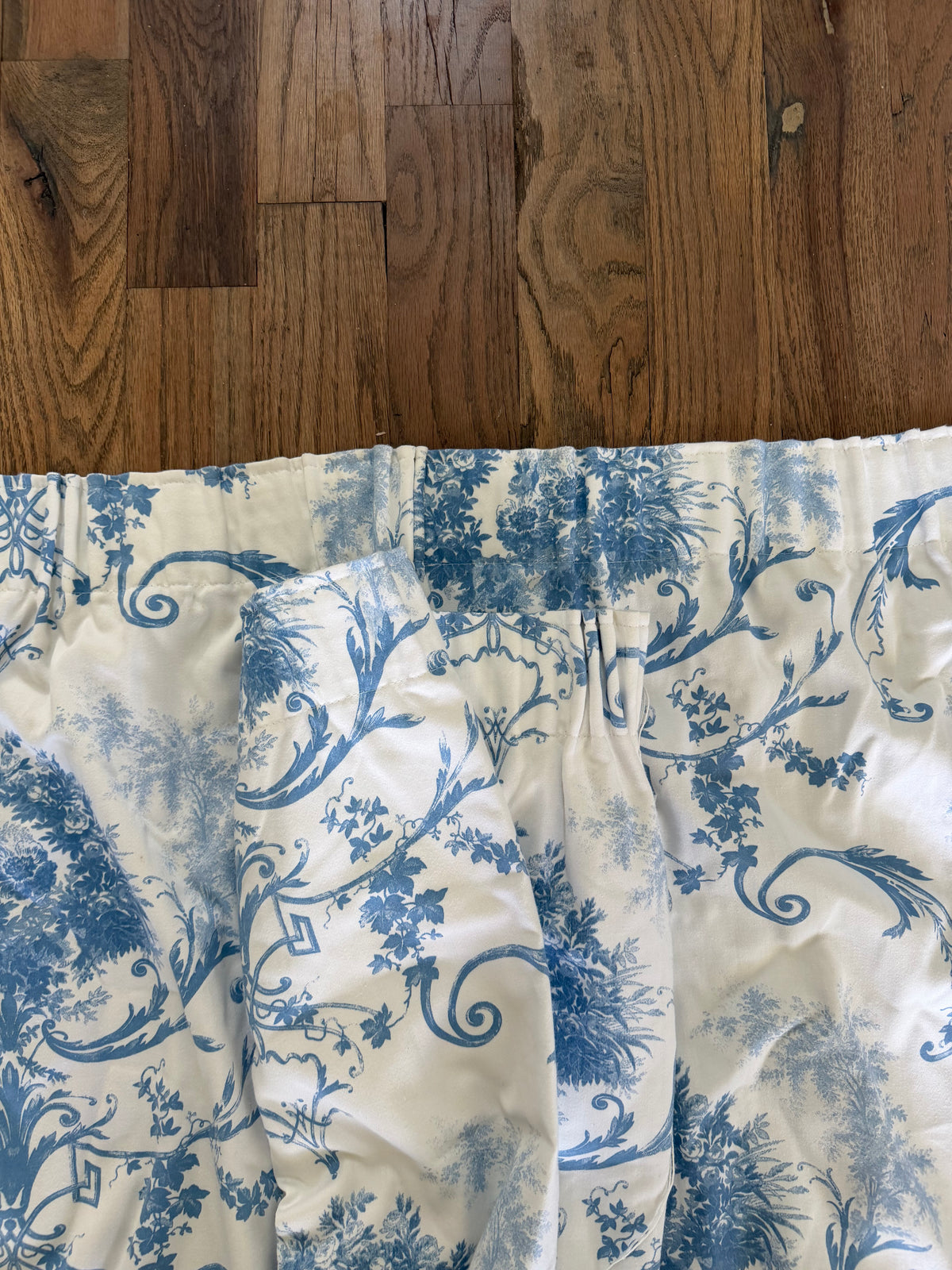 Set of Vintage Toile Lined Curtains