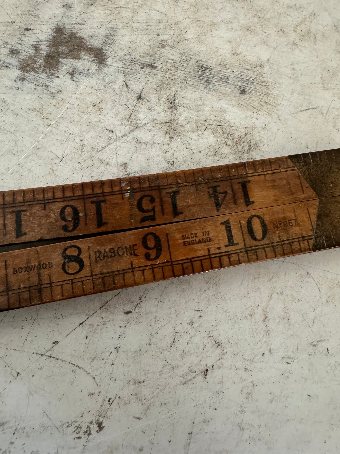 Vintage 1930's RABONE Retractable Two Foot Ruler Made in England