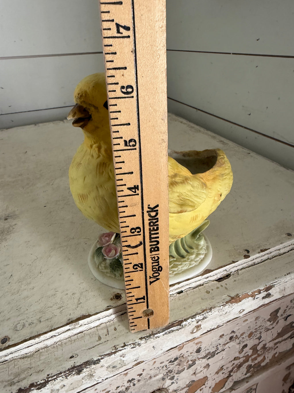 Lefton Spring Chick Planter Bisque 2925 Hand painted