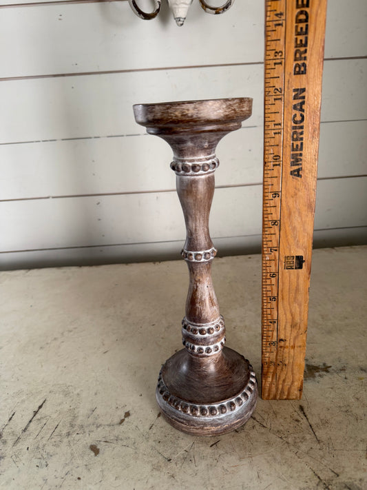 Beaded Resin Candlestick - Will Get Makeover