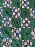 Green & Blue Twin Tie Quilt