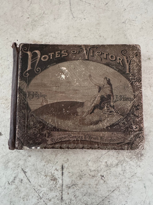 Antique Hymnal 1885 Notes Of Victory