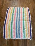 Vintage Striped Baby Afghan