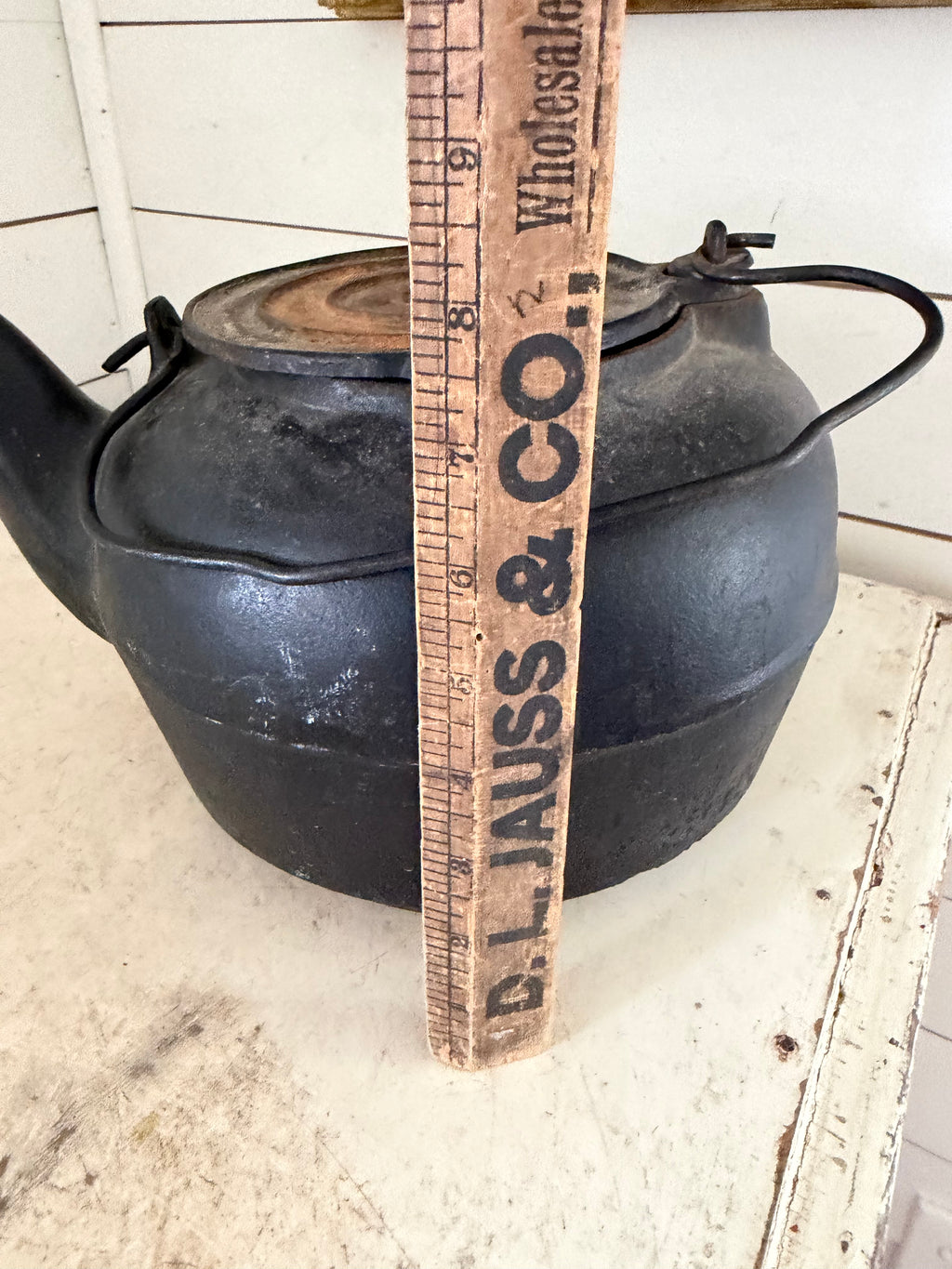 Early Cast Iron Tea Kettle