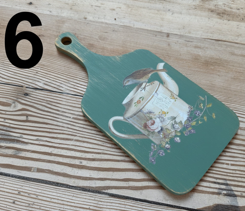Hand-painted cottage cutting boards sold individually
